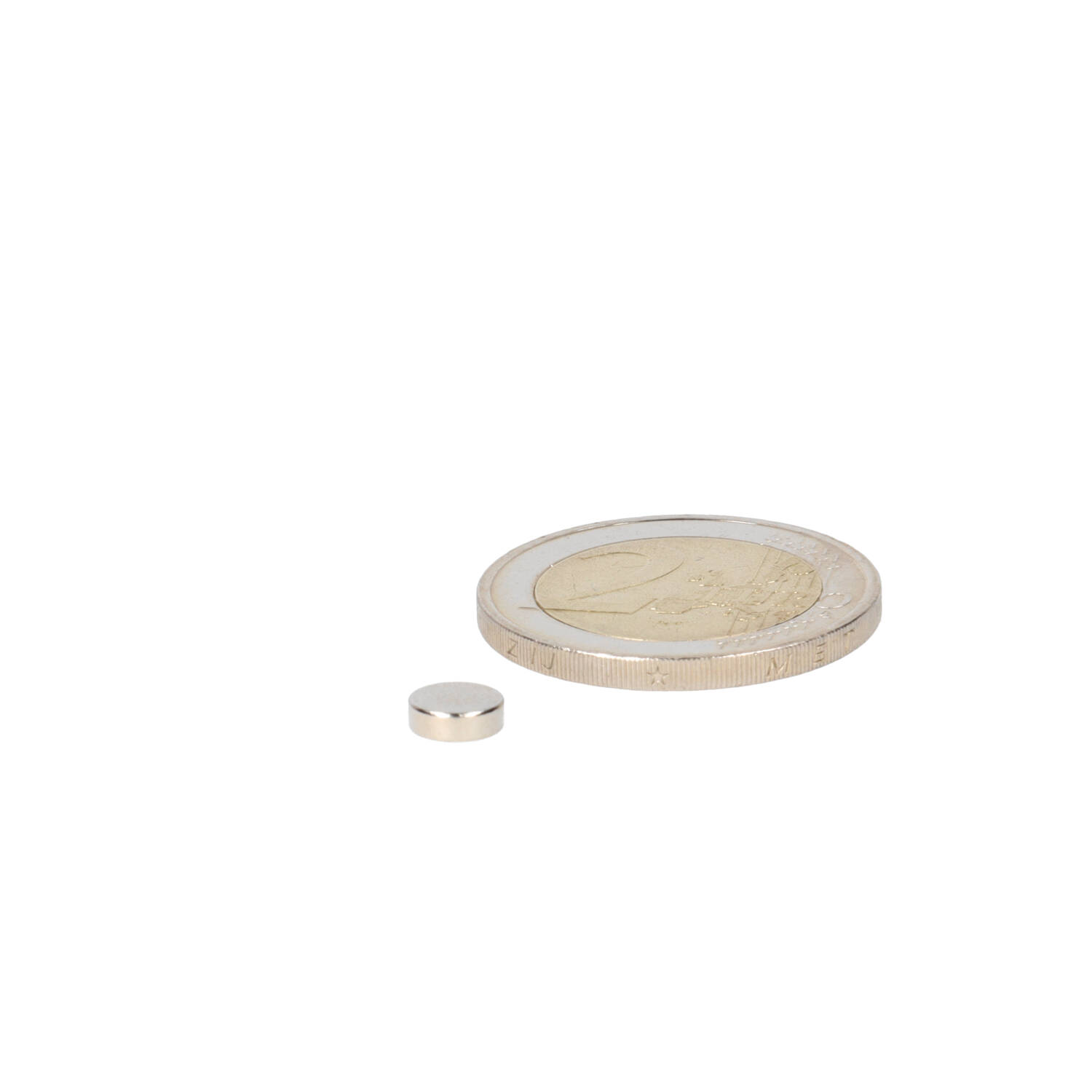 Neodym Scheibenmagnet Ø6 x 2 mm, N48, vernickelt (NiCuNi)