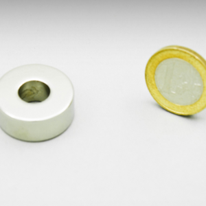 Neodym Ringmagnet 23 x 18 x 3 x 48 mm, N50, vernickelt (NiCuNi)