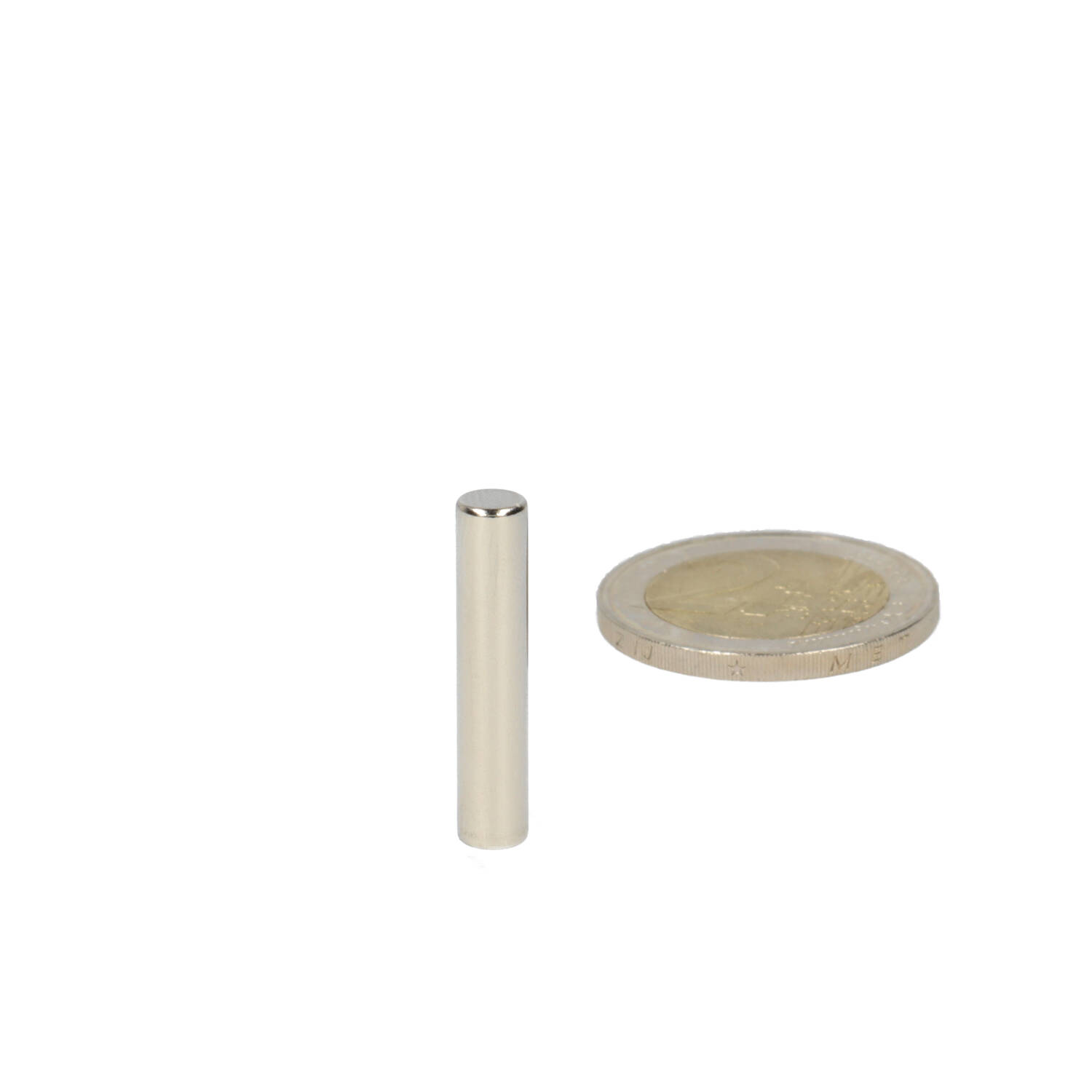 Neodym Stabmagnet Ø5 x 30 mm, N48, vernickelt (NiCuNi)