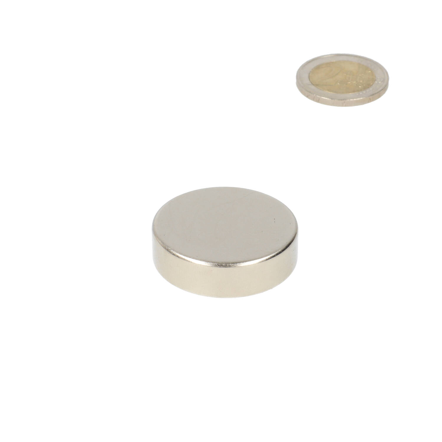 Neodym Scheibenmagnet Ø35 x 10 mm, N48, vernickelt (NiCuNi)