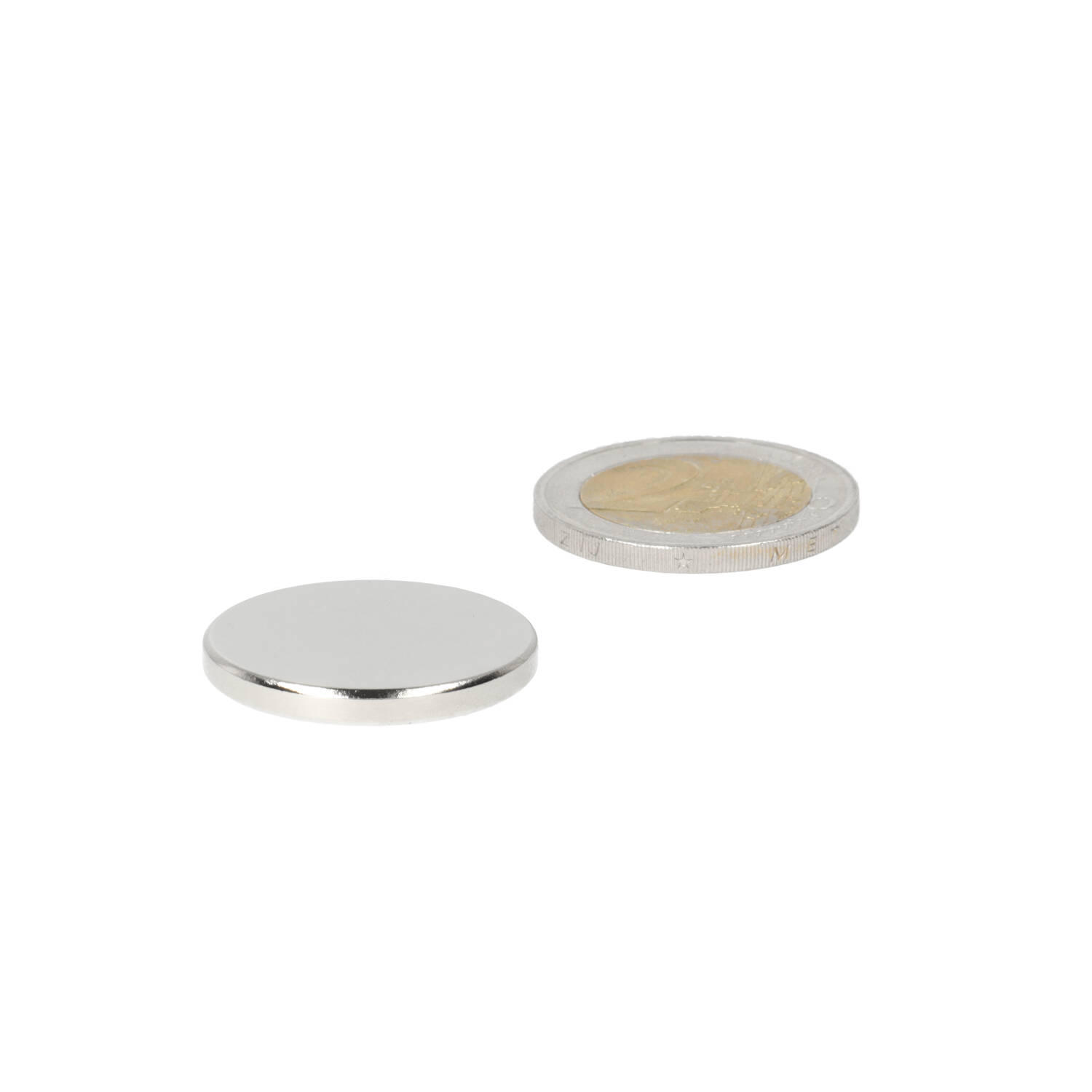 Neodym Scheibenmagnet Ø25 x 3 mm, N48, vernickelt (NiCuNi)