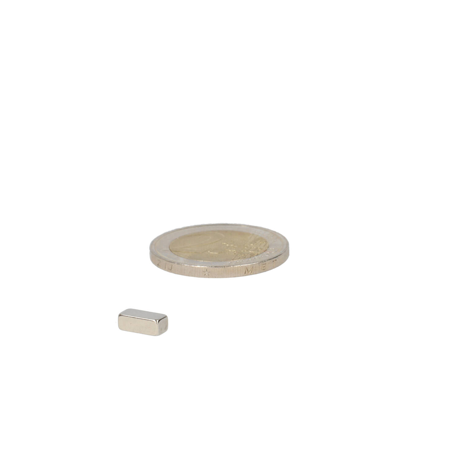 Neodym Quadermagnet, vernickelt 8 x 4 x 3 mm, N50