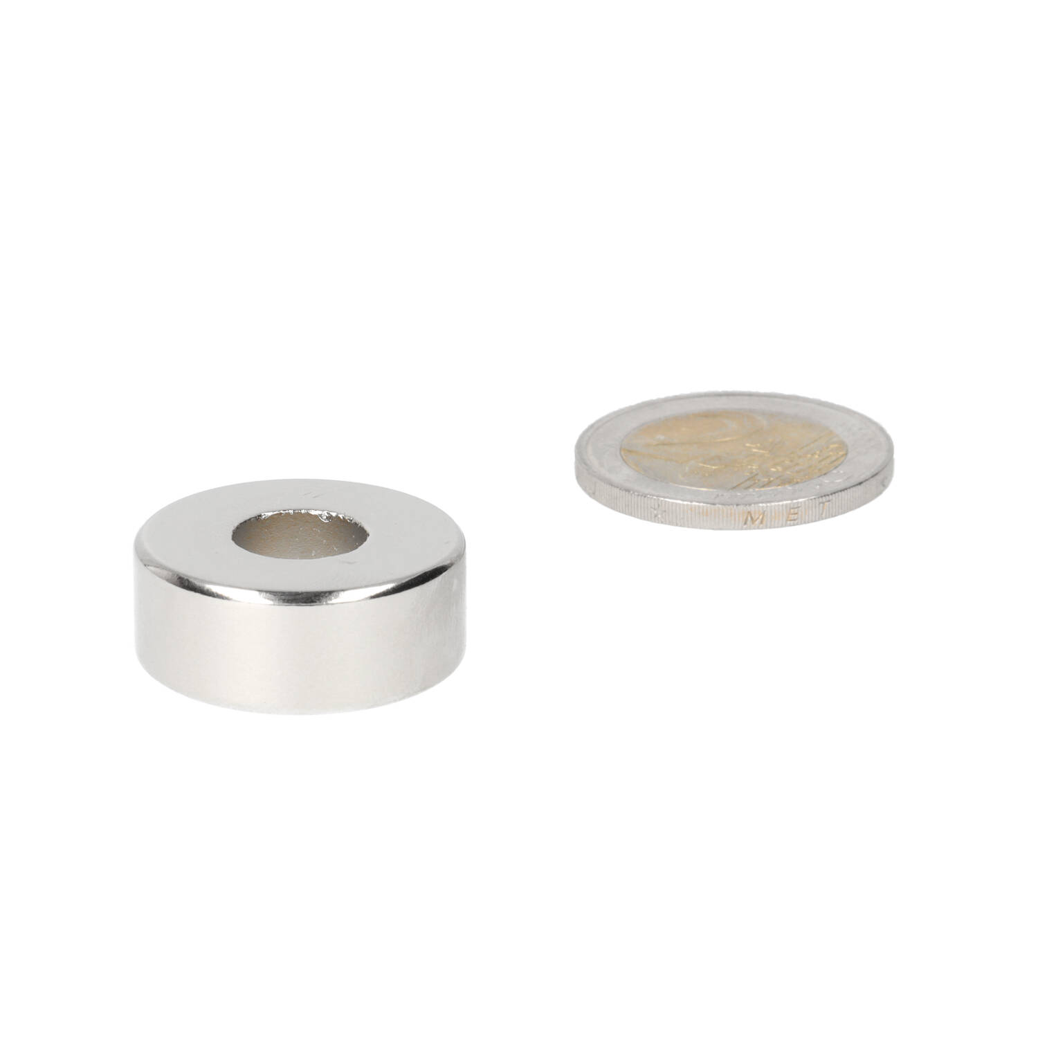 Neodym Ringmagnet 25 x 10 x 10 mm, N50, vernickelt (NiCuNi)