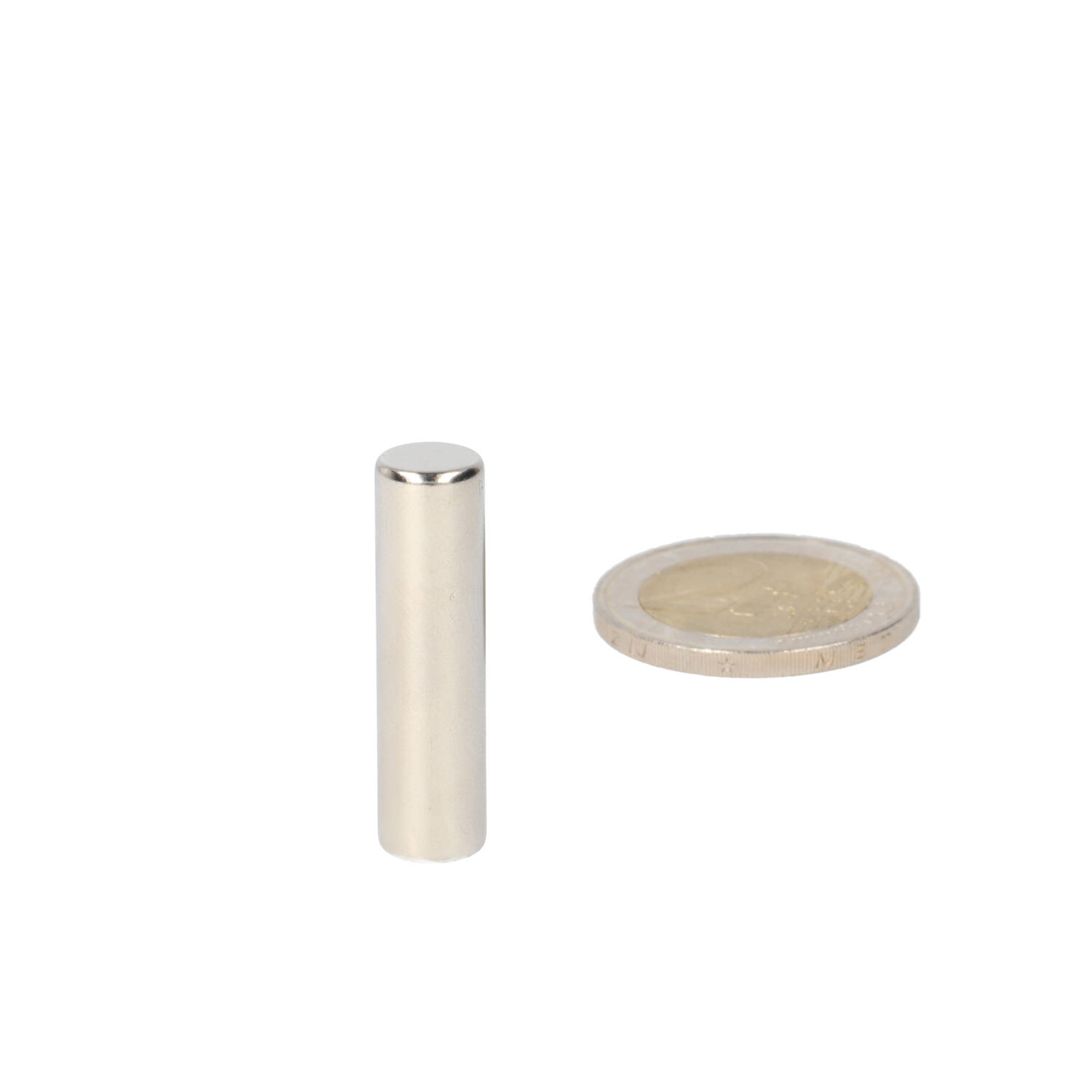Neodym Stabmagnet Ø8 x 30 mm, N48, vernickelt (NiCuNi)