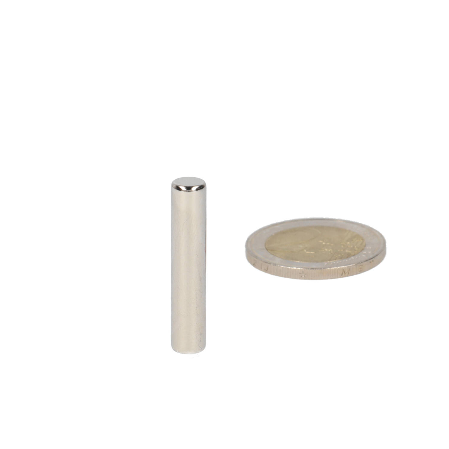 Neodym Stabmagnet Ø6 x 30 mm, N48, vernickelt (NiCuNi)