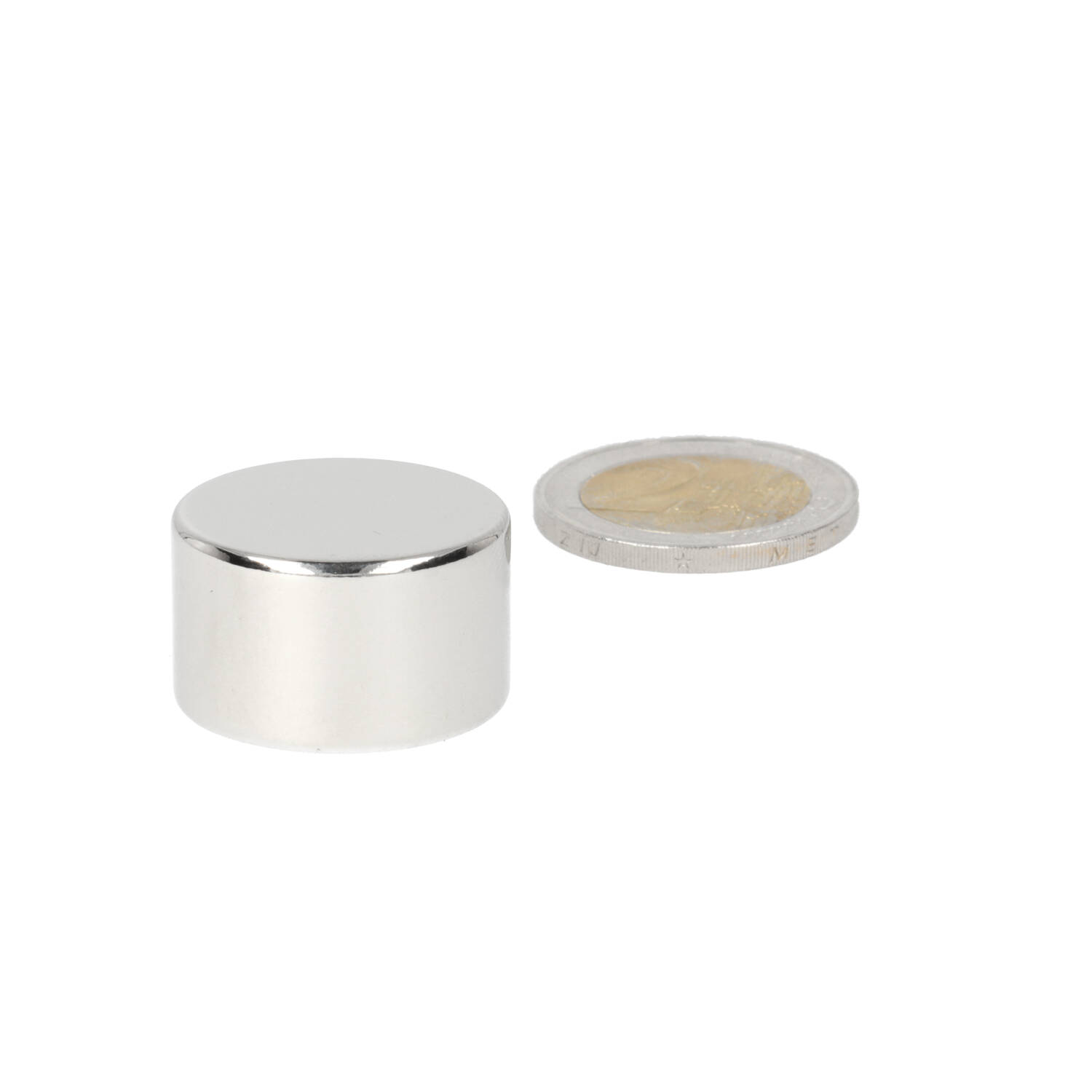 Neodym Scheibenmagnet Ø25 x 15 mm, N48, vernickelt (NiCuNi)