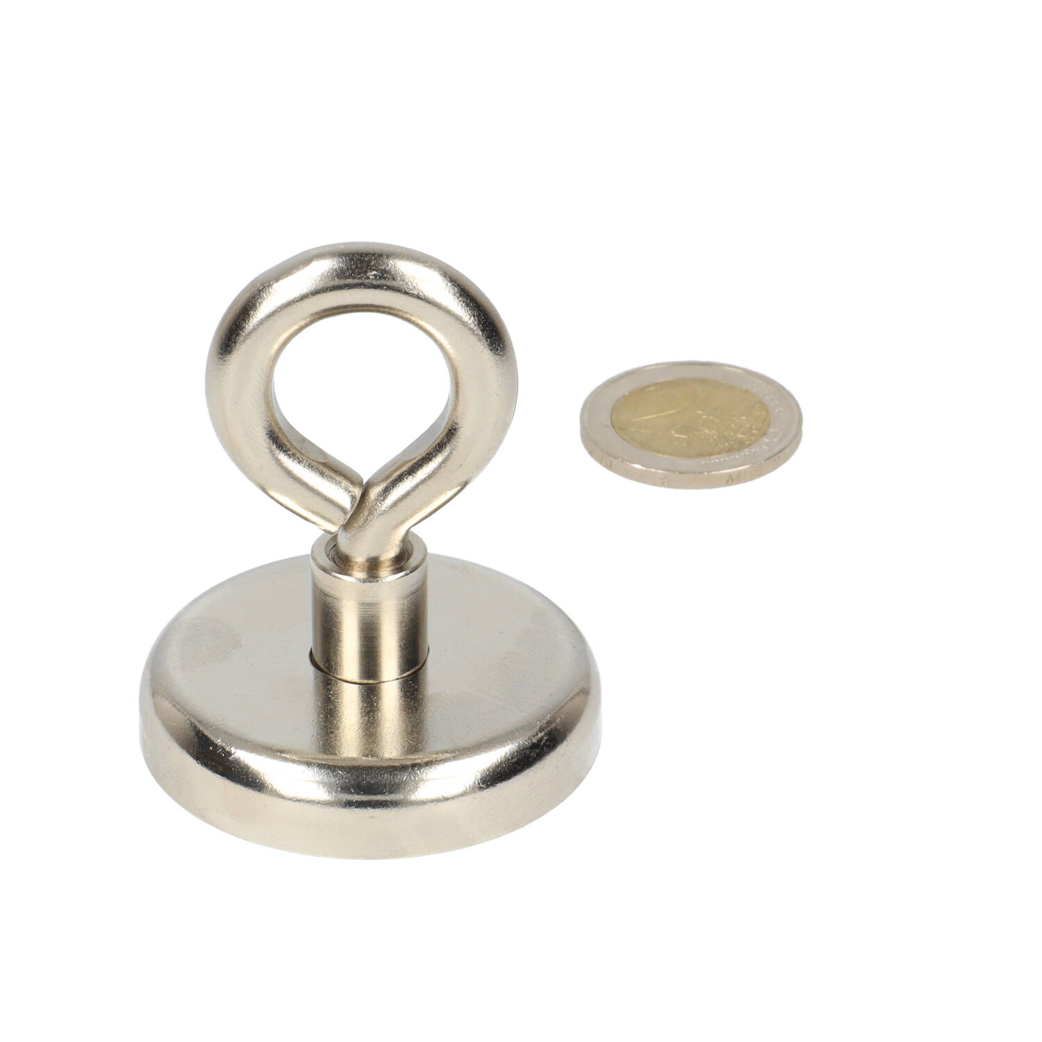 Neodym – Ösenmagnet – 48 x 12 x 9 mm – N40 – Stahltopf – NiCuNi