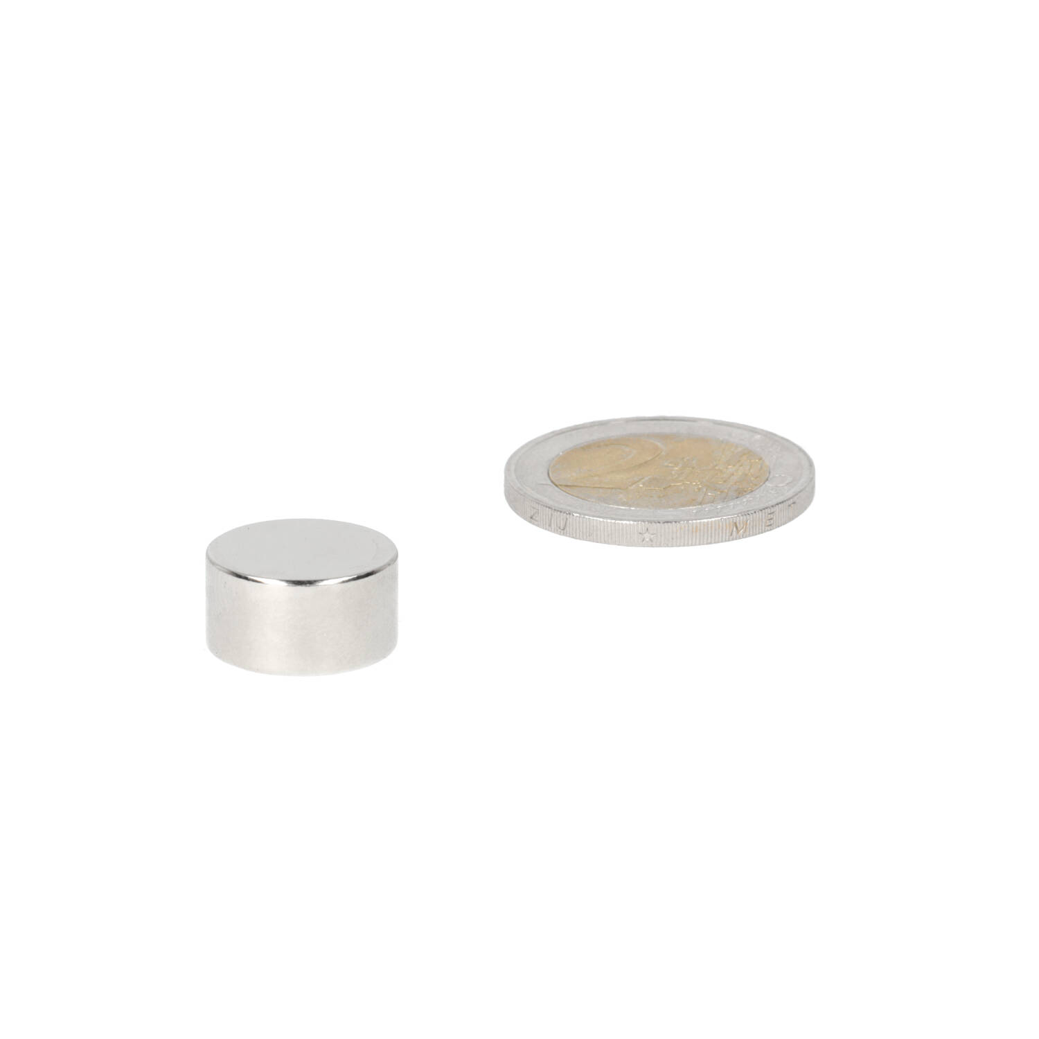 Neodym Scheibenmagnet Ø15 x 8 mm, N48, vernickelt (NiCuNi)