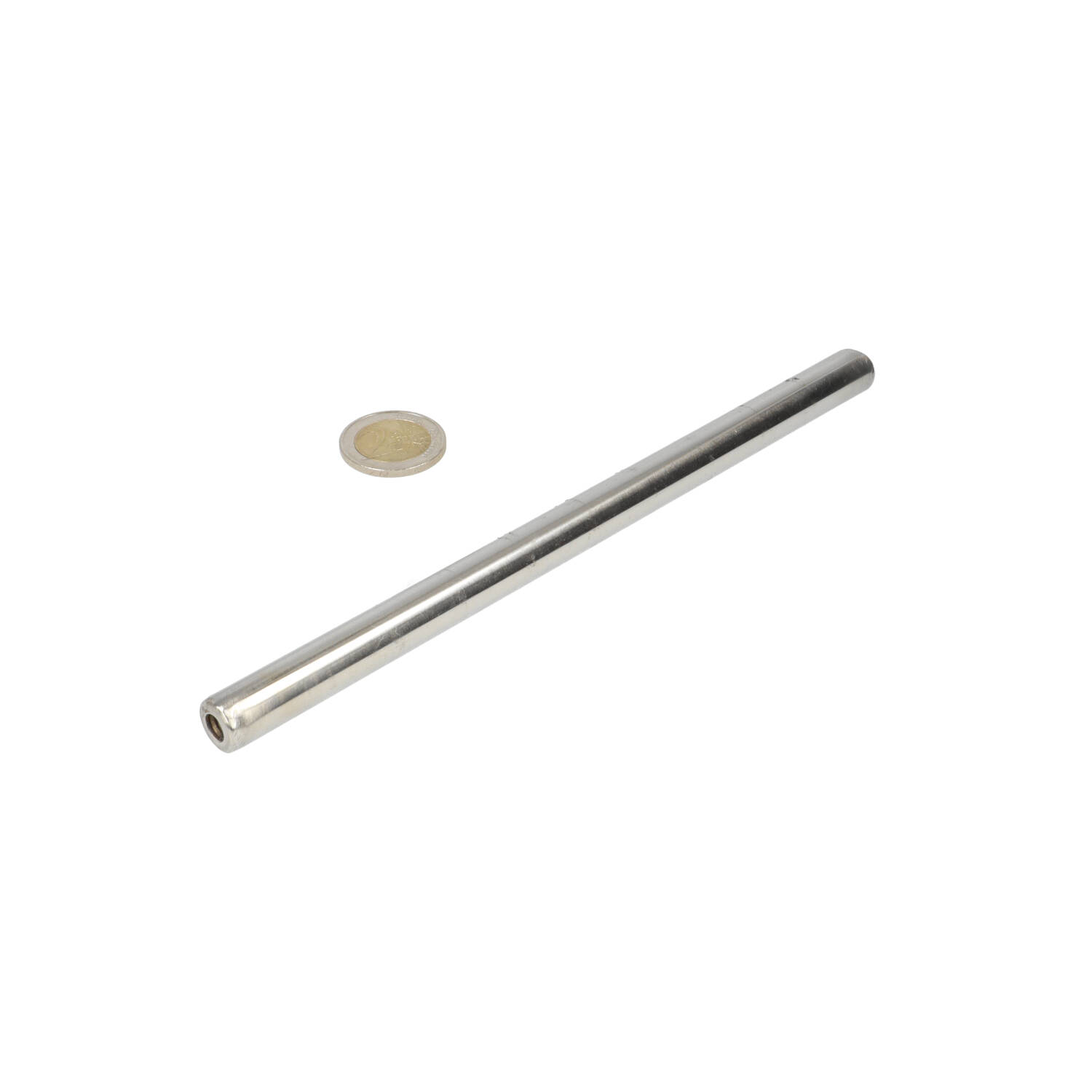 Neodym – RVS – 12 x 200 mm – 5500 Gs – M6 / M6X10 – N42 – industriële filtertoepassing – NiCuNi