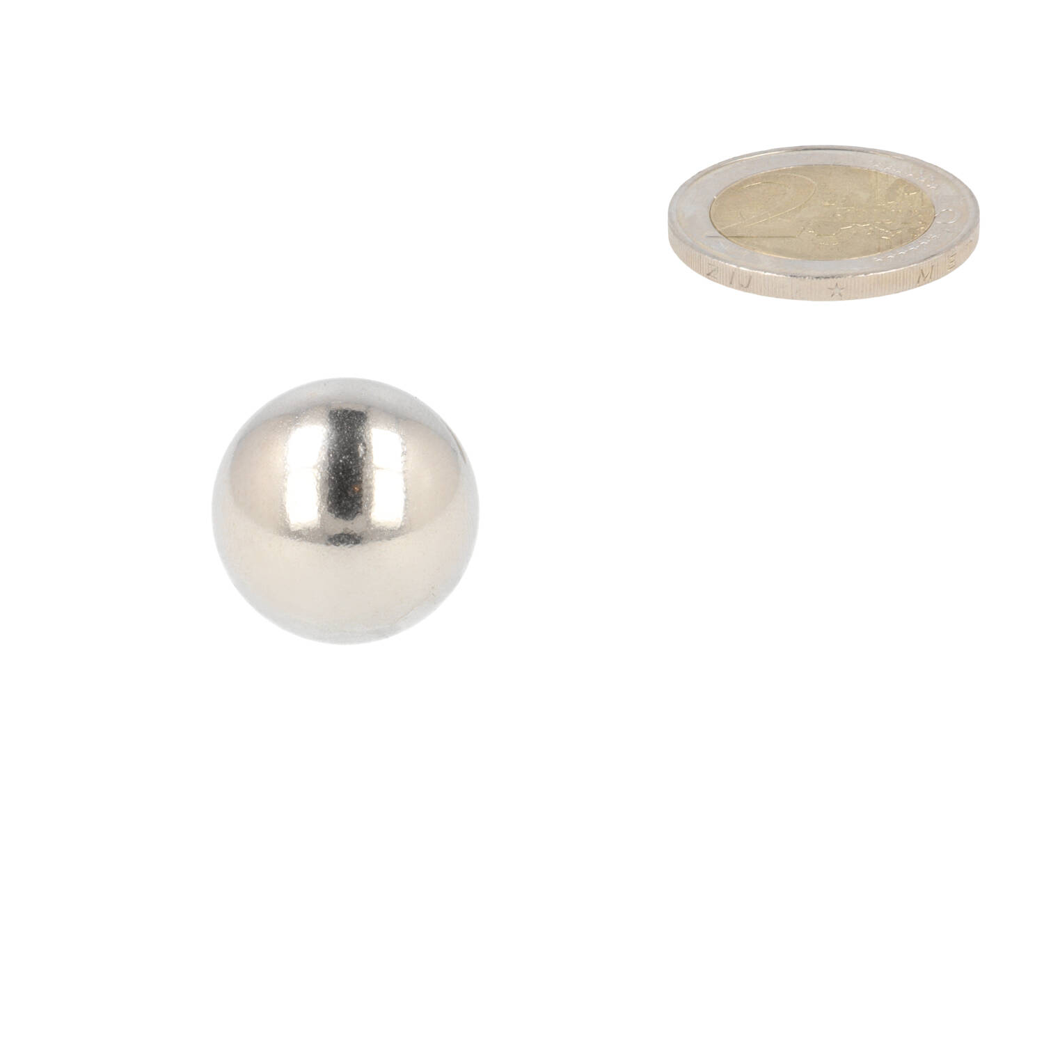 Neodym Kugelmagnet Ø19 mm, N48, vernickelt (NiCuNi)