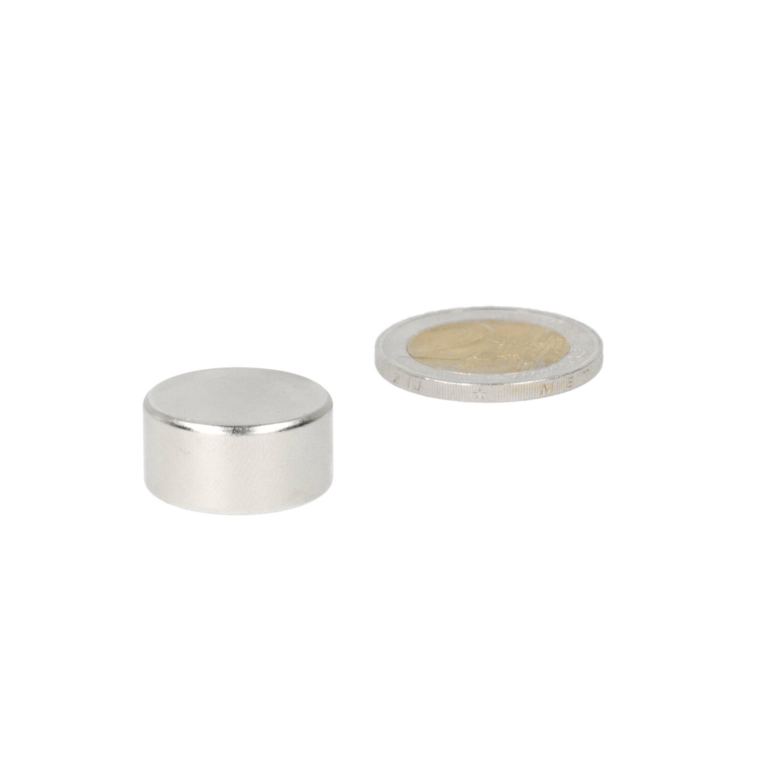 Neodym Scheibenmagnet Ø20 x 10 mm, N48, vernickelt (NiCuNi)