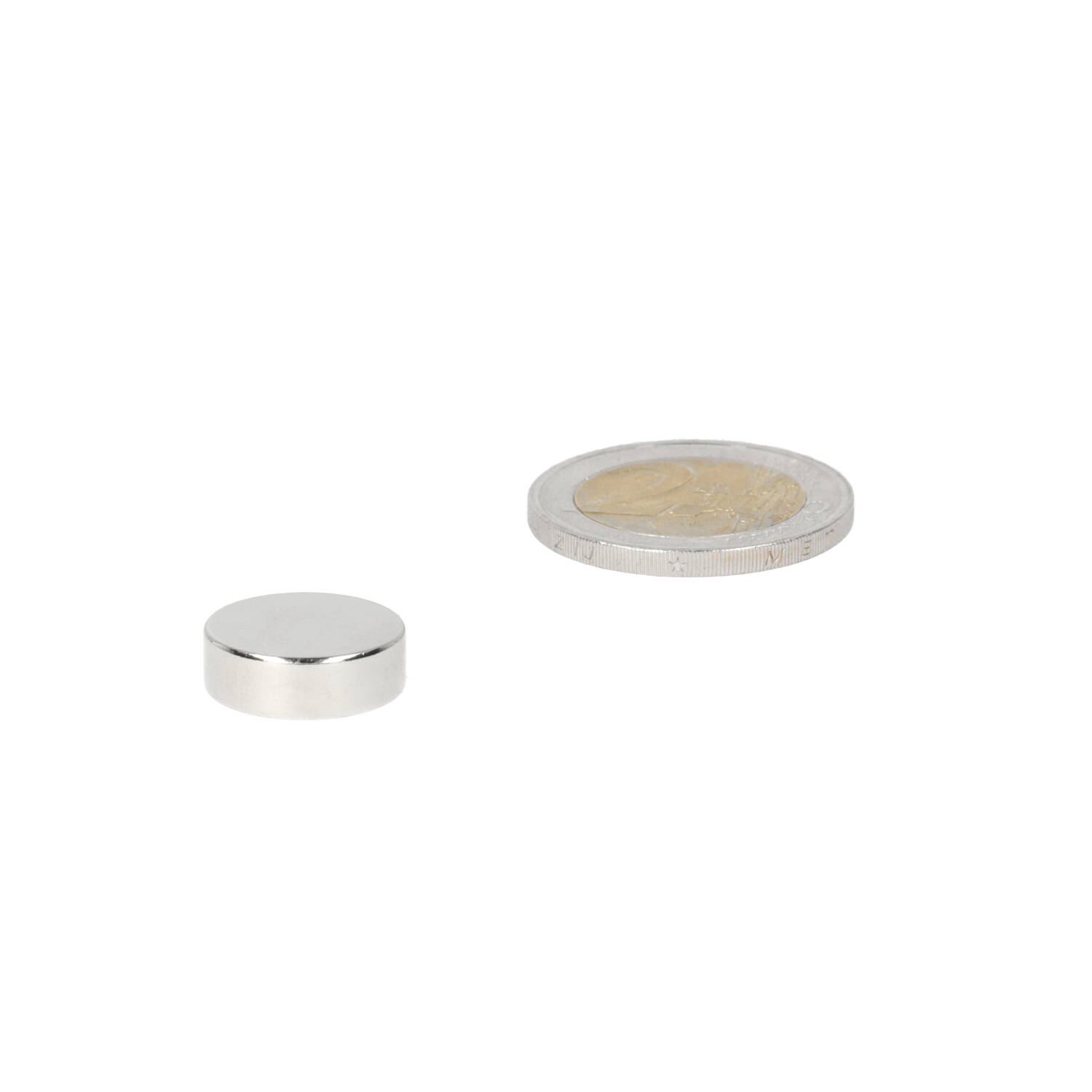Neodym Scheibenmagnet Ø15 x 5 mm, N48, vernickelt (NiCuNi)