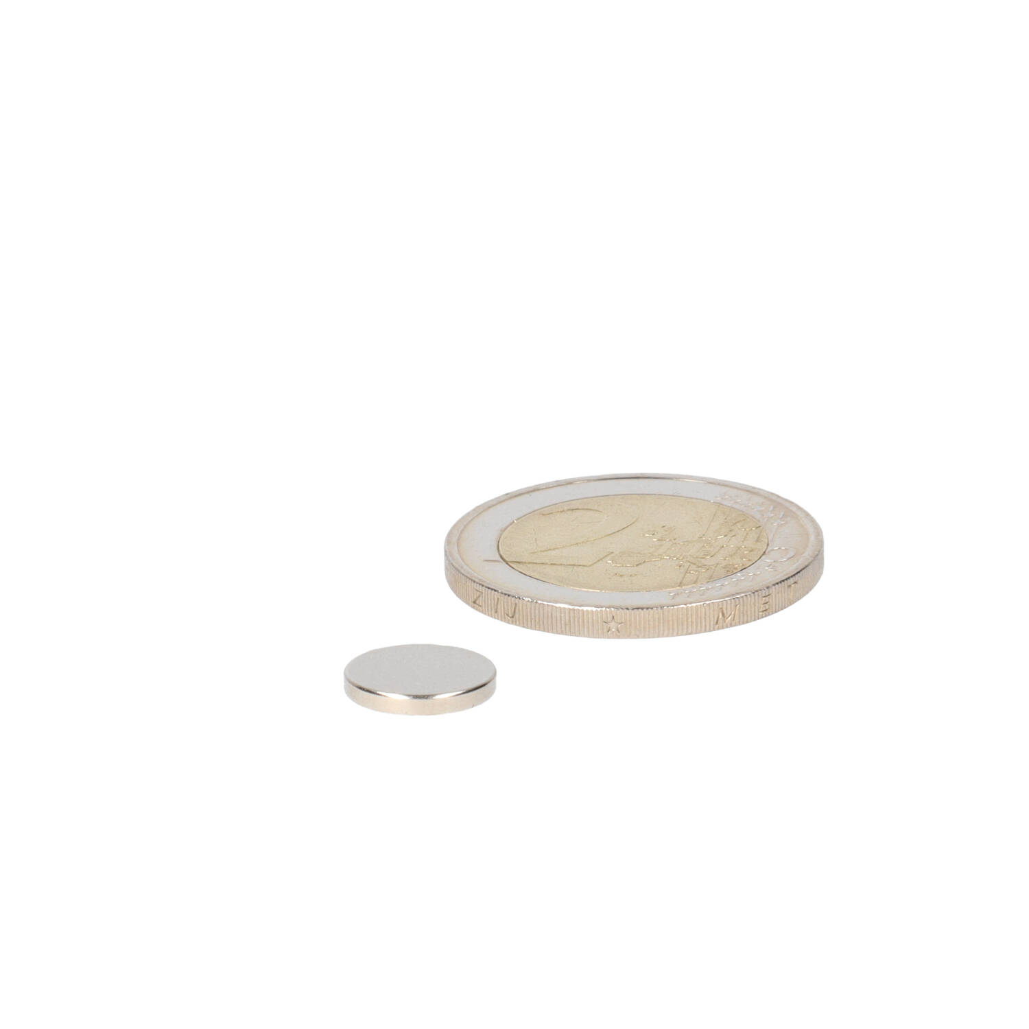 Neodym Scheibenmagnet Ø10 x 1,5 mm, N48, vernickelt (NiCuNi)