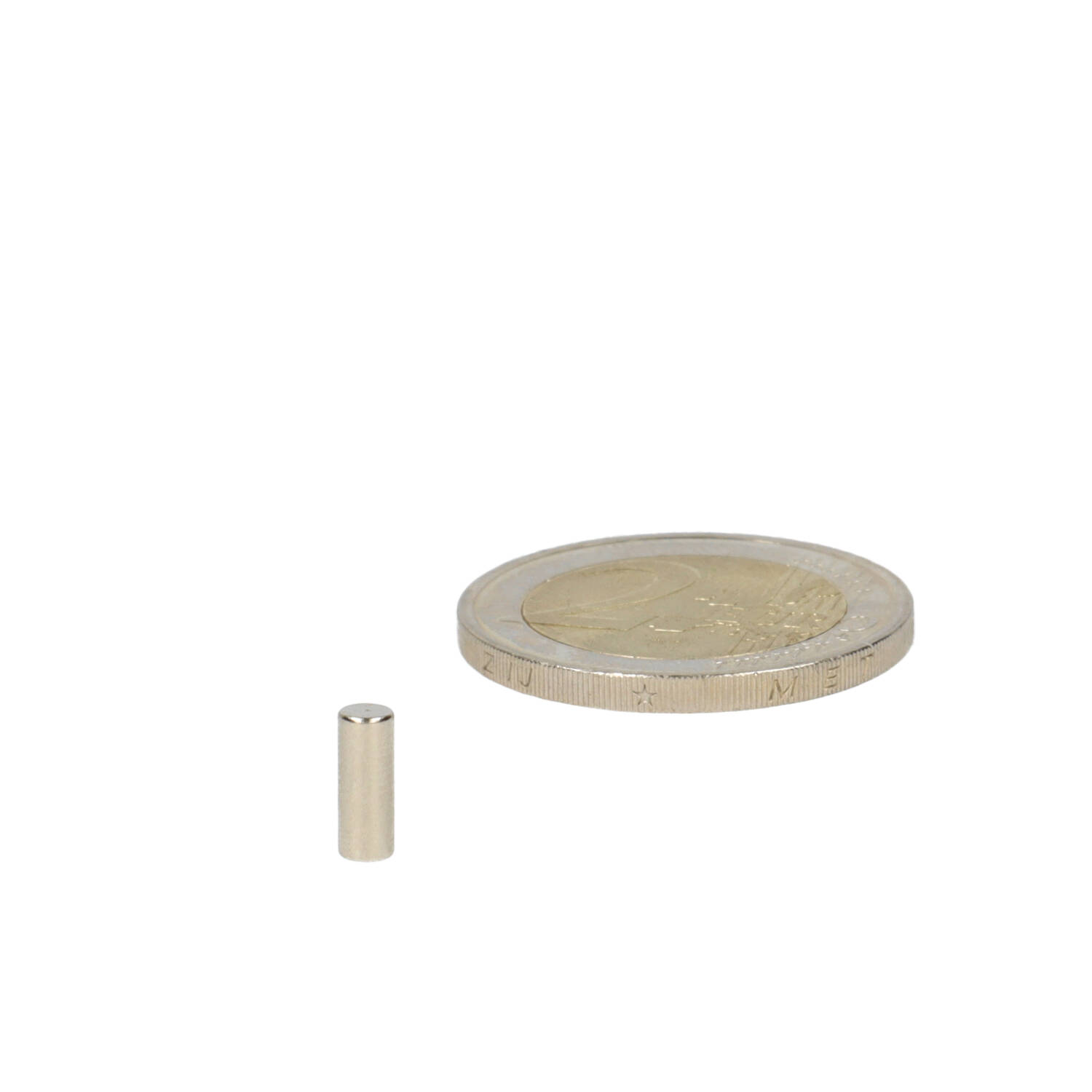Neodym Stabmagnet Ø3 x 8 mm, N50, vernickelt (NiCuNi)