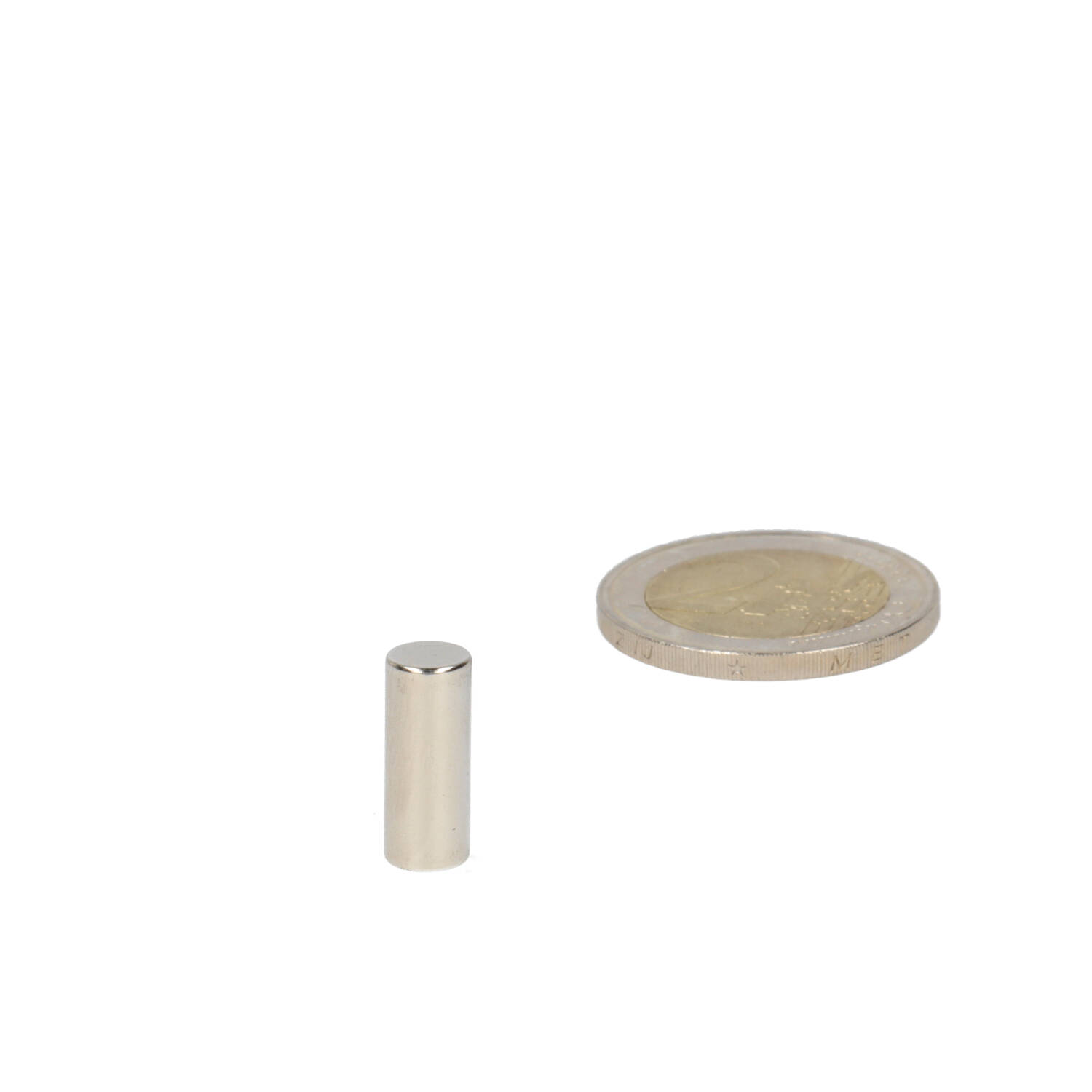Neodym Stabmagnet Ø6 x 15 mm, N48, vernickelt (NiCuNi)