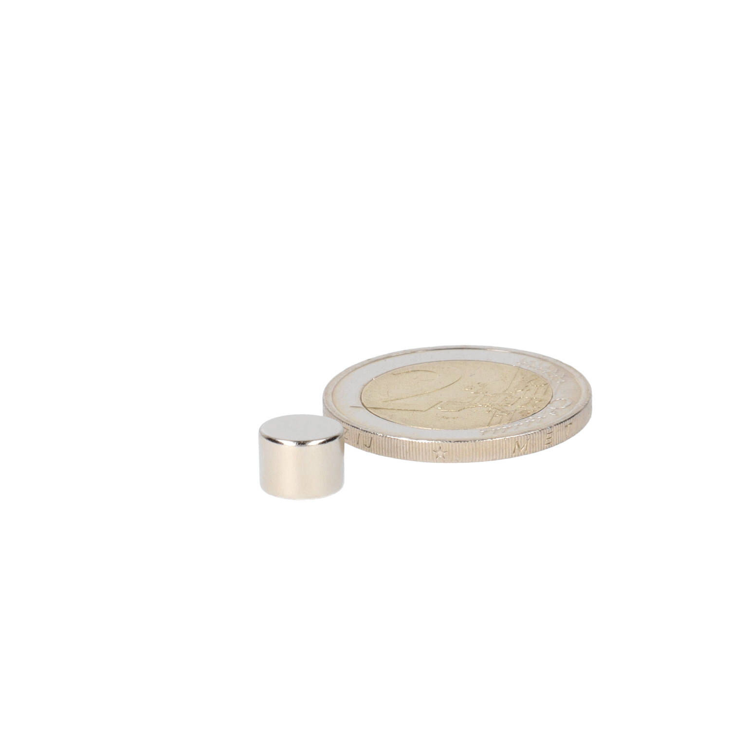 Neodym Scheibenmagnet Ø8 x 6 mm, N52, vernickelt (NiCuNi)