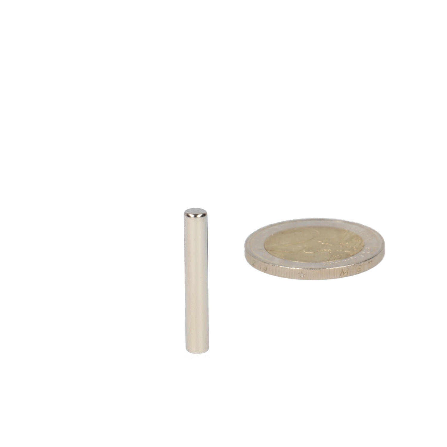 Neodym Stabmagnet Ø4 x 25 mm, N48, vernickelt (NiCuNi)