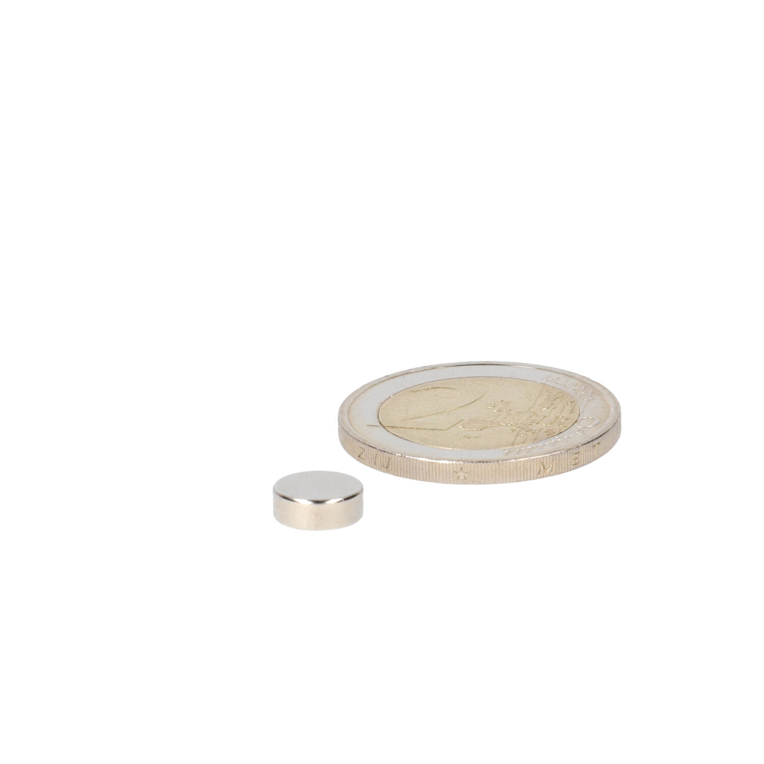 Neodym Scheibenmagnet Ø8 x 3 mm, N48, vernickelt (NiCuNi)