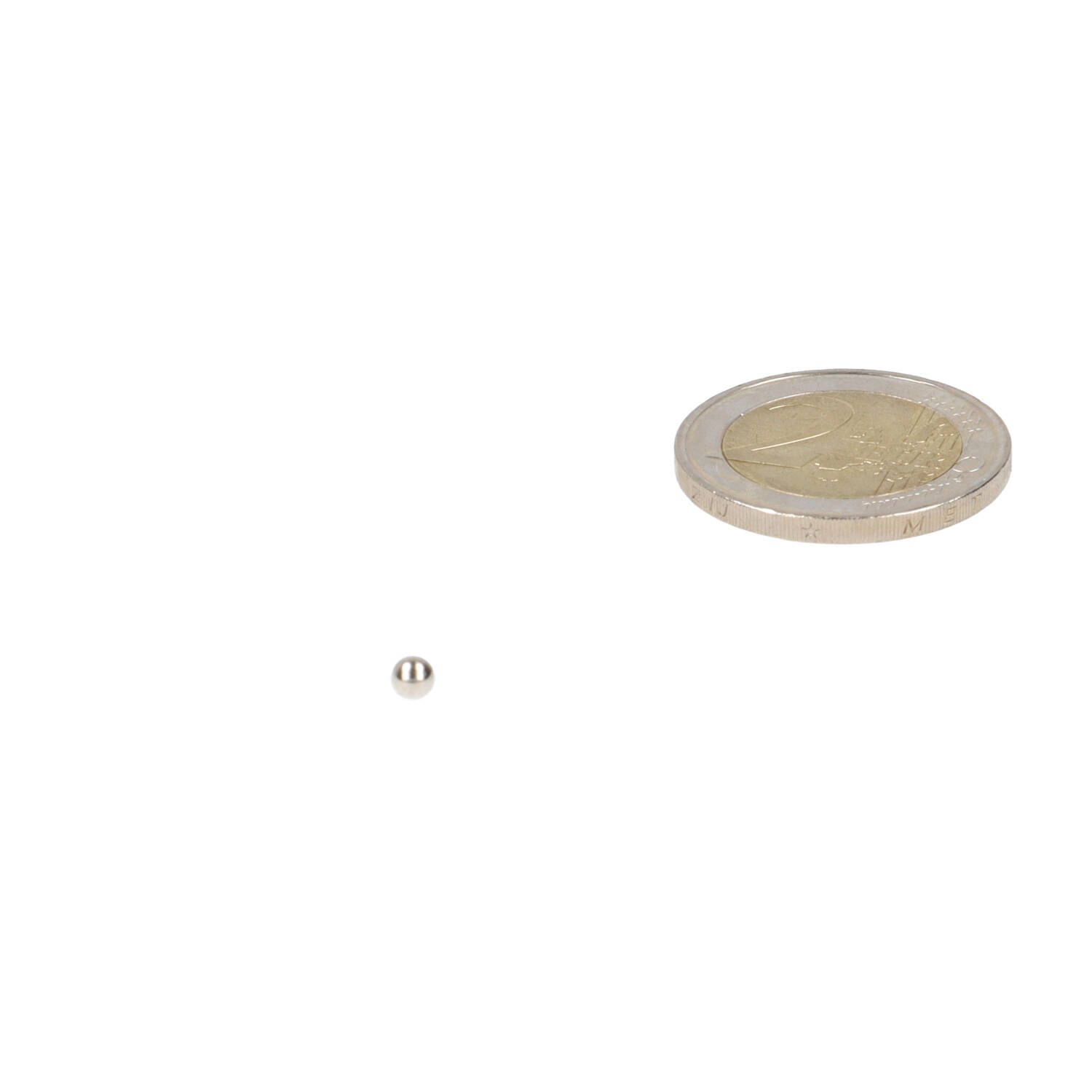 Neodym Kugelmagnet Ø3,175 mm, N48, vernickelt (NiCuNi)