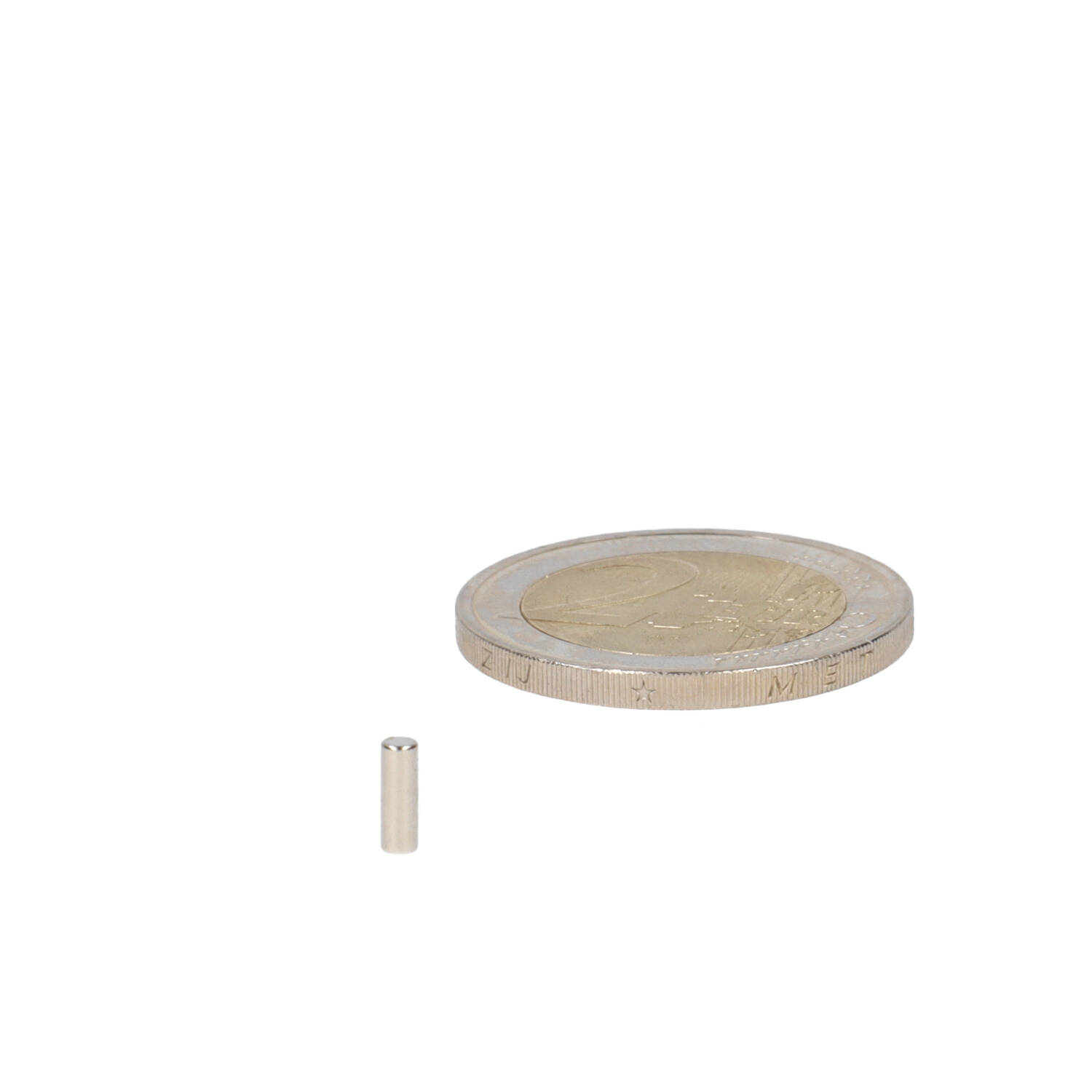 Neodym Stabmagnet Ø2 x 6 mm, N50, vernickelt (NiCuNi)
