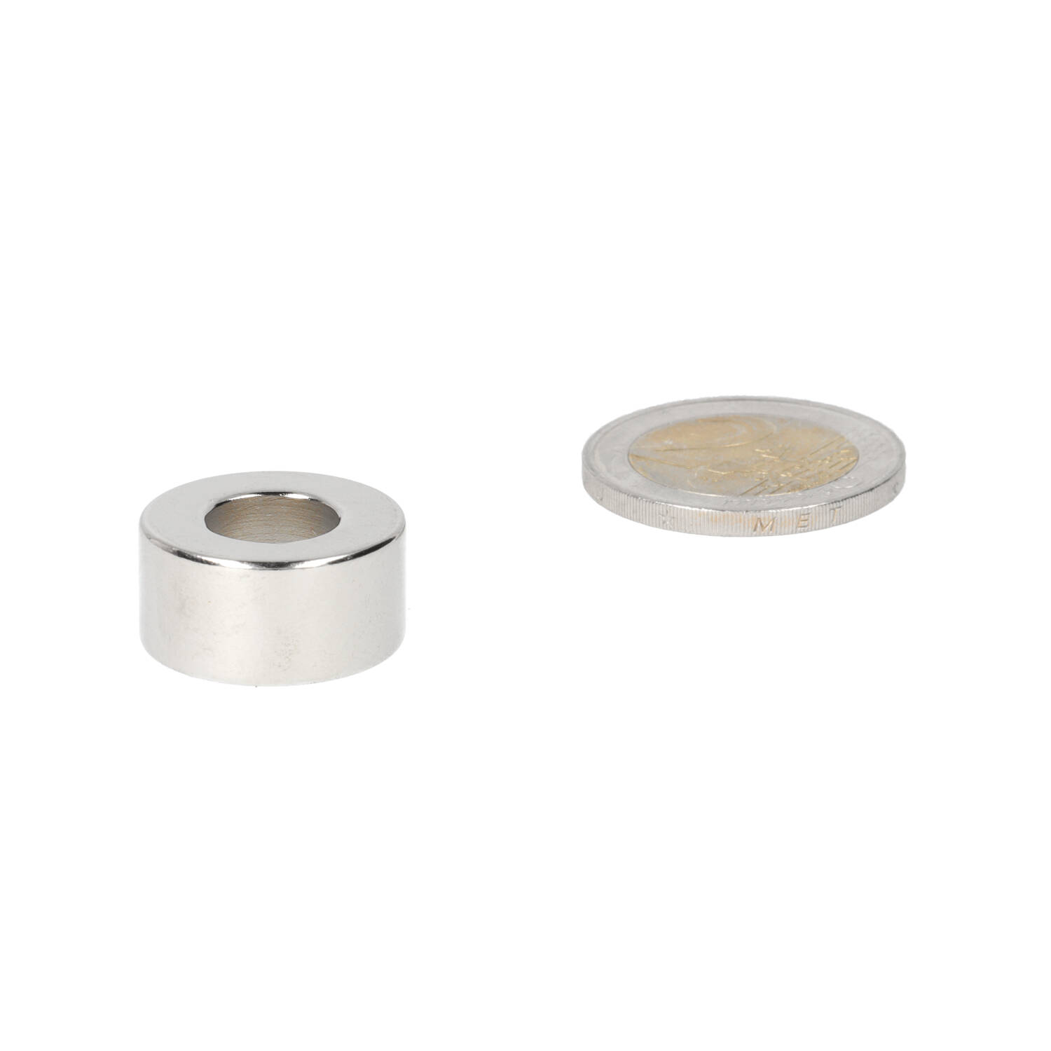 Neodym Ringmagnet 20 x 10 x 10 mm, N50, vernickelt (NiCuNi)