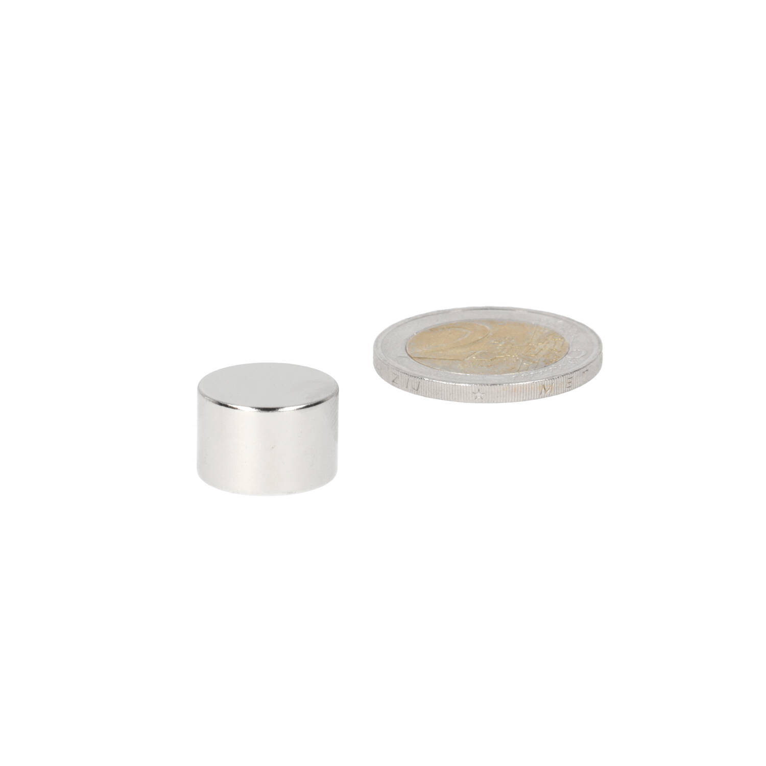 Neodym Scheibenmagnet Ø15 x 10 mm, N50, vernickelt (NiCuNi)