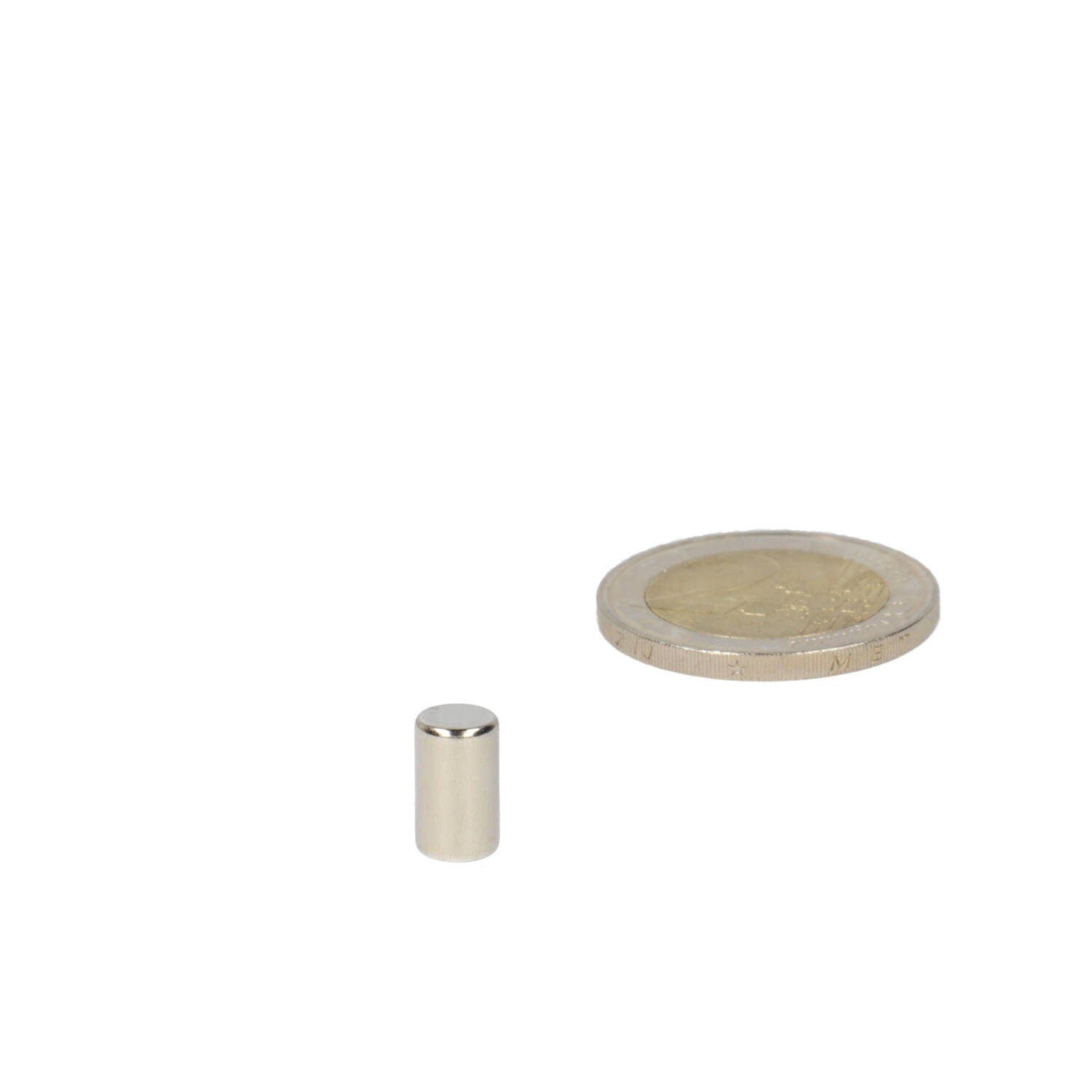 Neodym Stabmagnet Ø6 x 10 mm, N48, vernickelt (NiCuNi)
