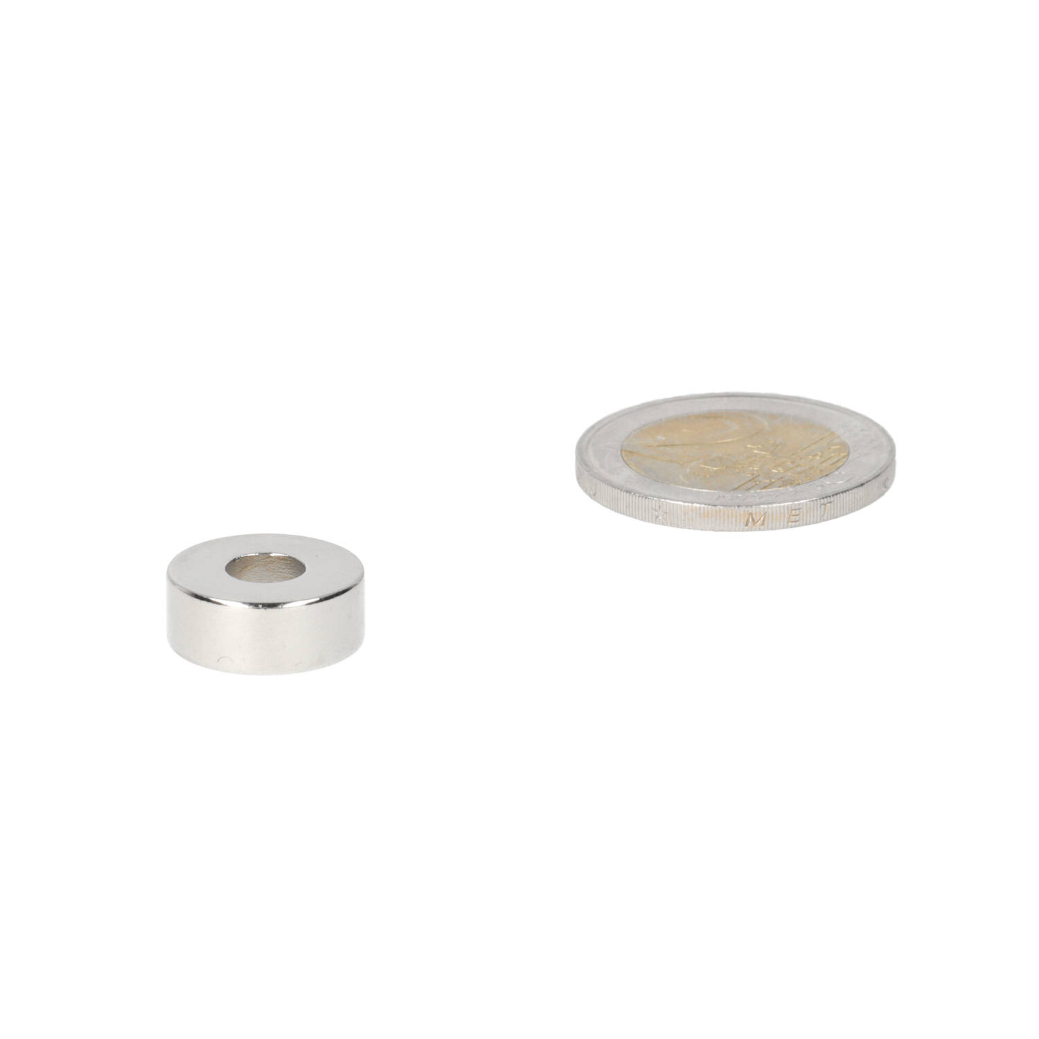 Neodym Ringmagnet 15 x 6 x 6 mm, N50, vernickelt (NiCuNi)
