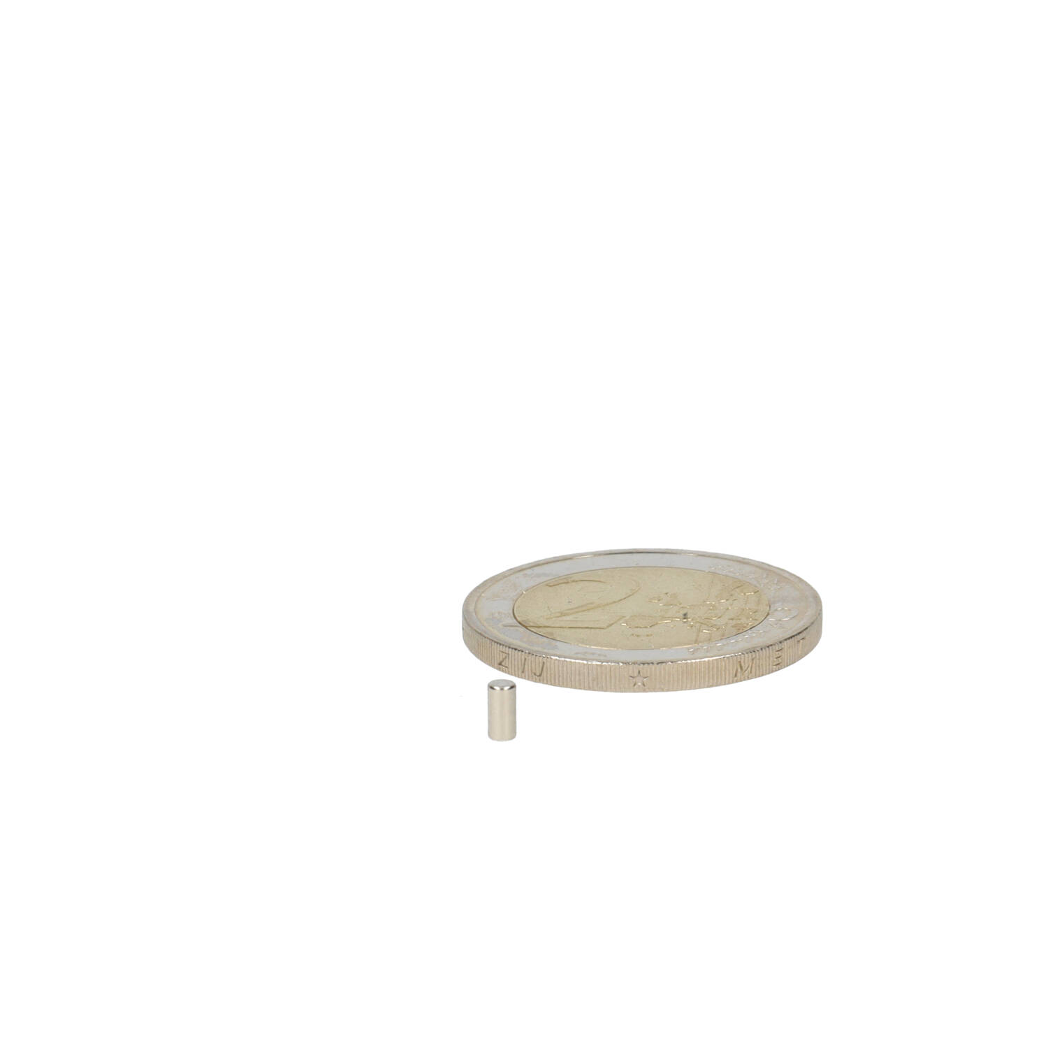 Neodym Stabmagnet Ø2 x 4 mm, N50, vernickelt (NiCuNi)