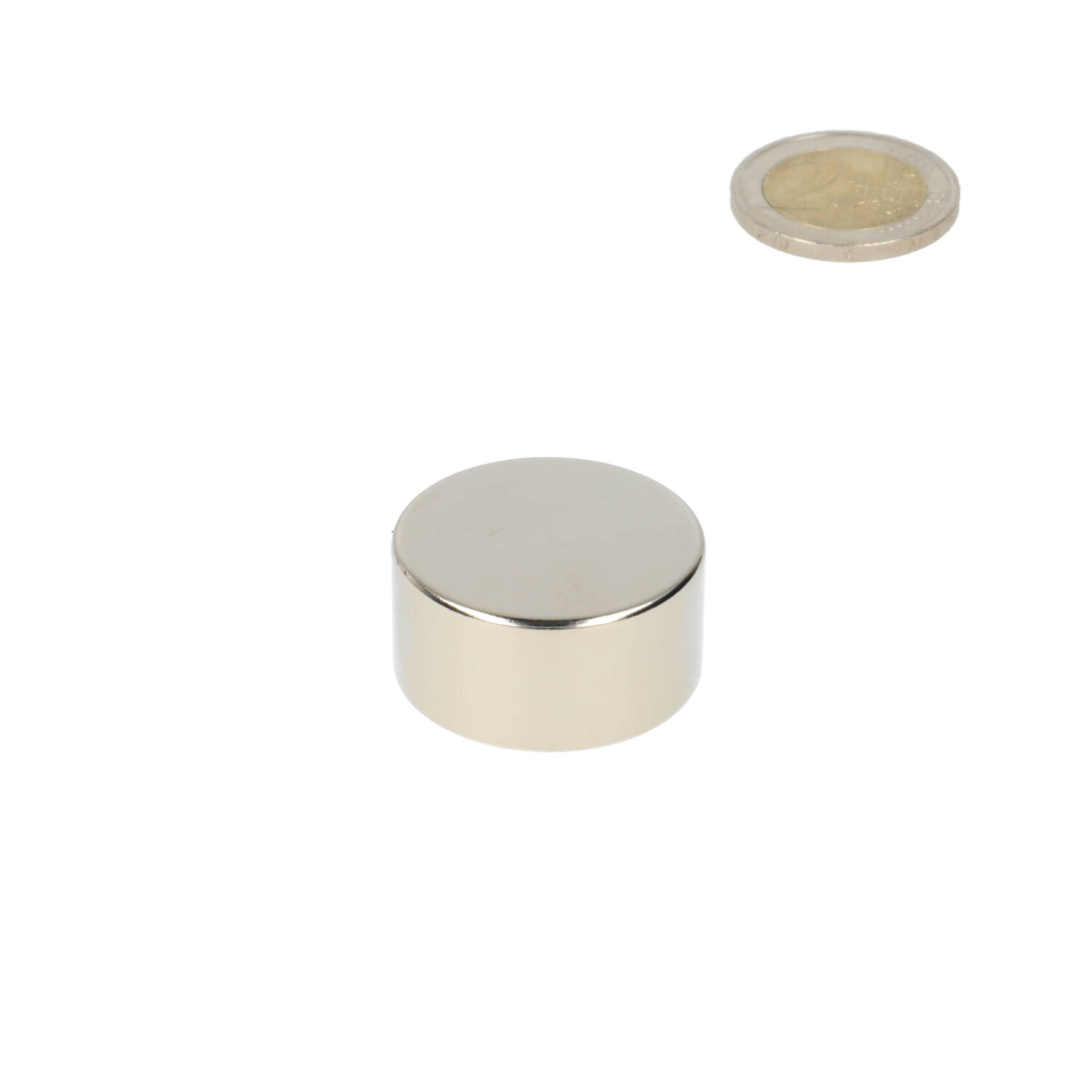 Neodym Scheibenmagnet Ø30 x 15 mm, N48, vernickelt (NiCuNi)