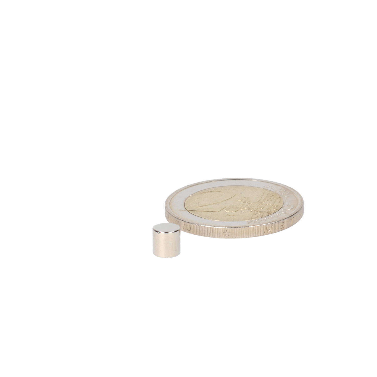Neodym Scheibenmagnet Ø5 x 5 mm, N50, vernickelt (NiCuNi)