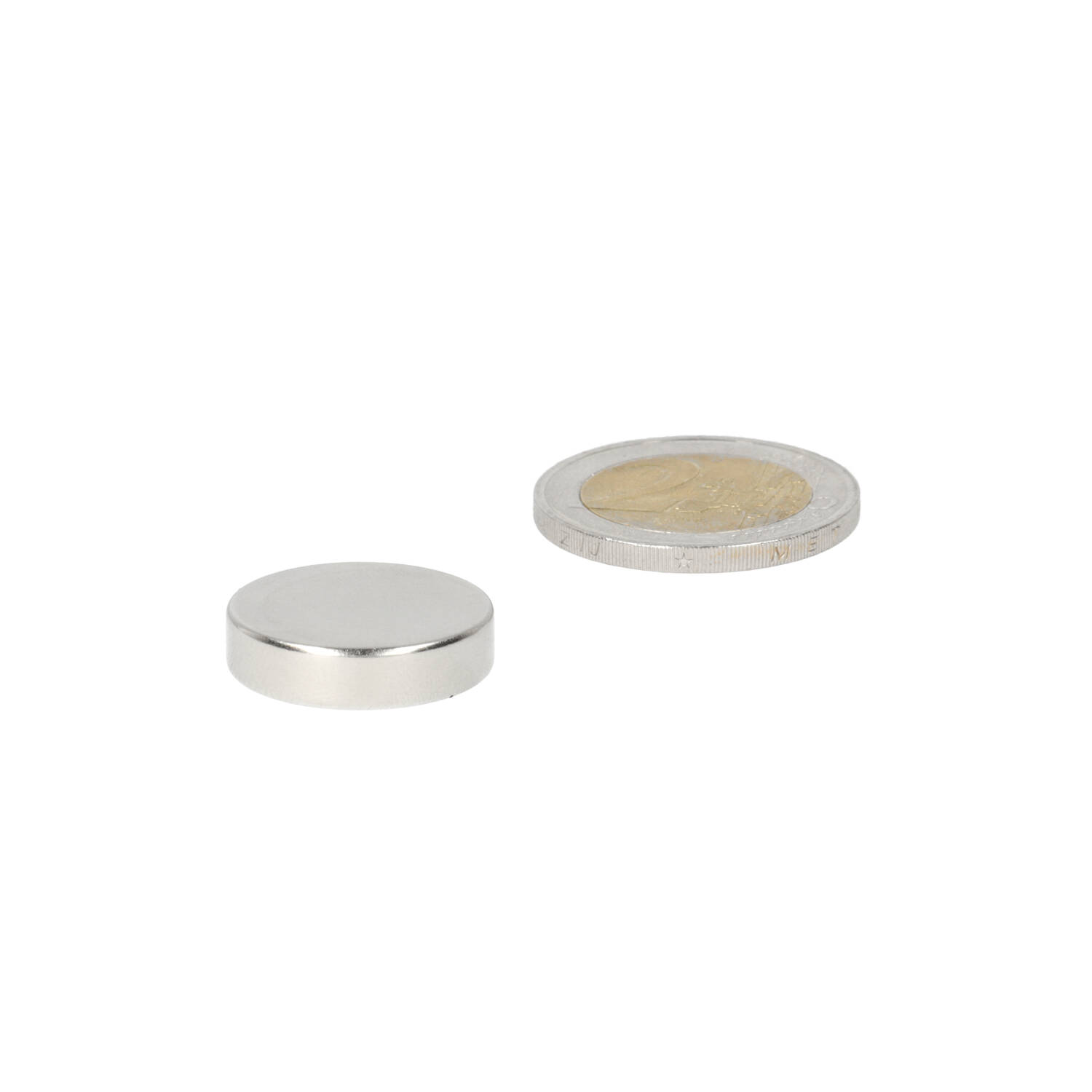 Neodym Scheibenmagnet Ø20 x 5 mm, N48, vernickelt (NiCuNi)