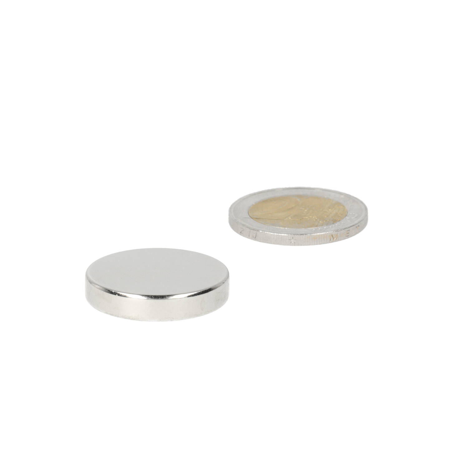 Neodym Scheibenmagnet Ø25 x 5 mm, N48, vernickelt (NiCuNi)