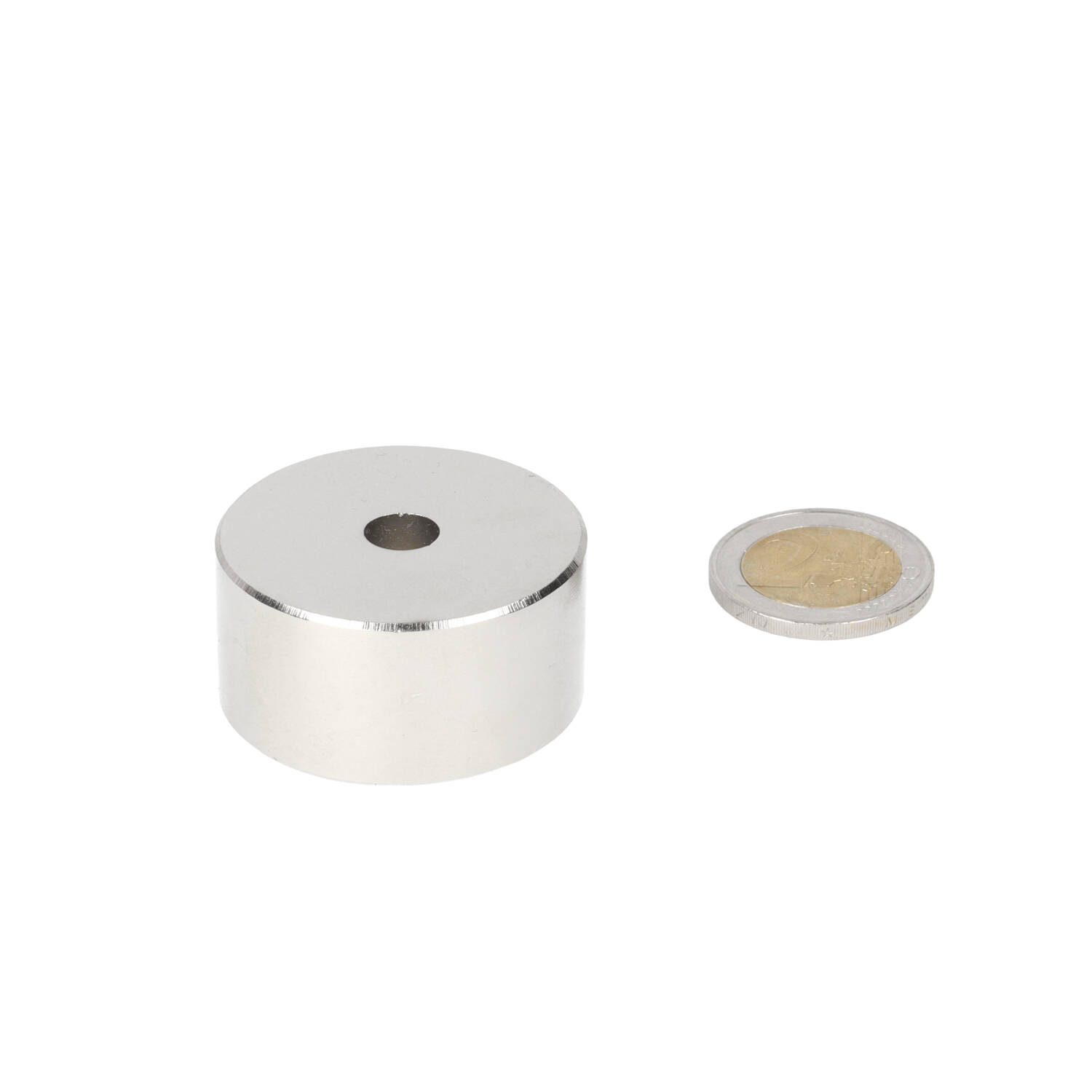 Neodym Ringmagnet 40 x 8 x 20 mm, N50, vernickelt (NiCuNi)