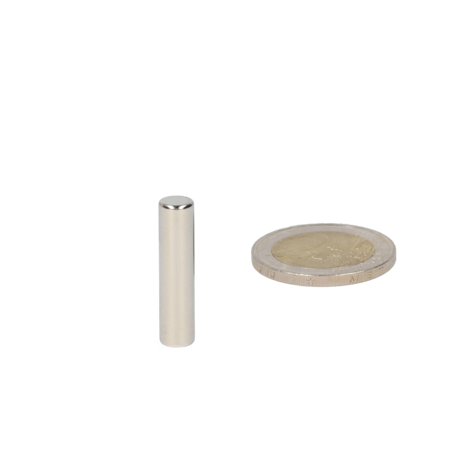 Neodym Stabmagnet Ø6 x 25 mm, N48, vernickelt (NiCuNi)