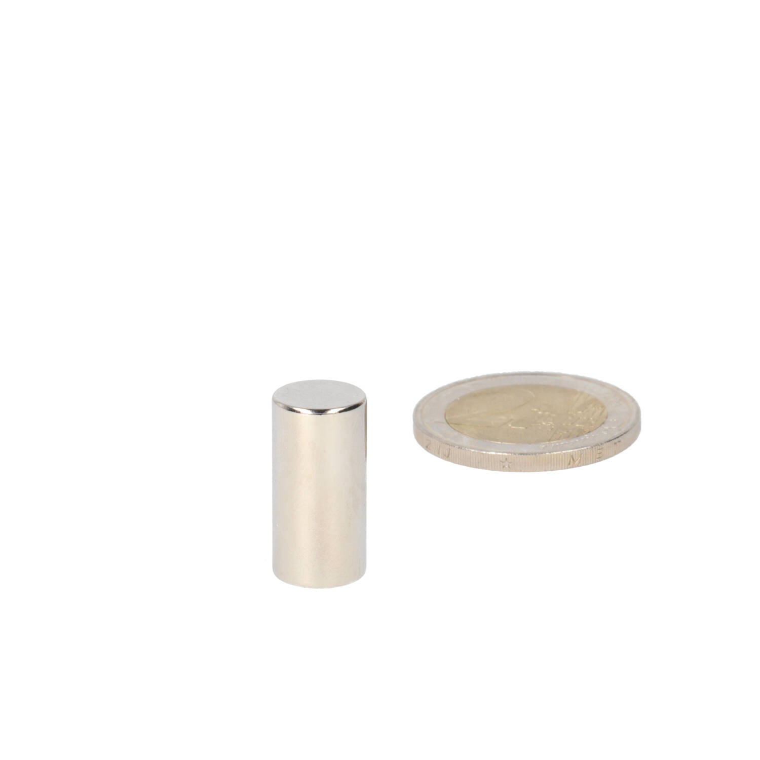 Neodym Stabmagnet Ø10 x 20 mm, N45, vernickelt (NiCuNi)