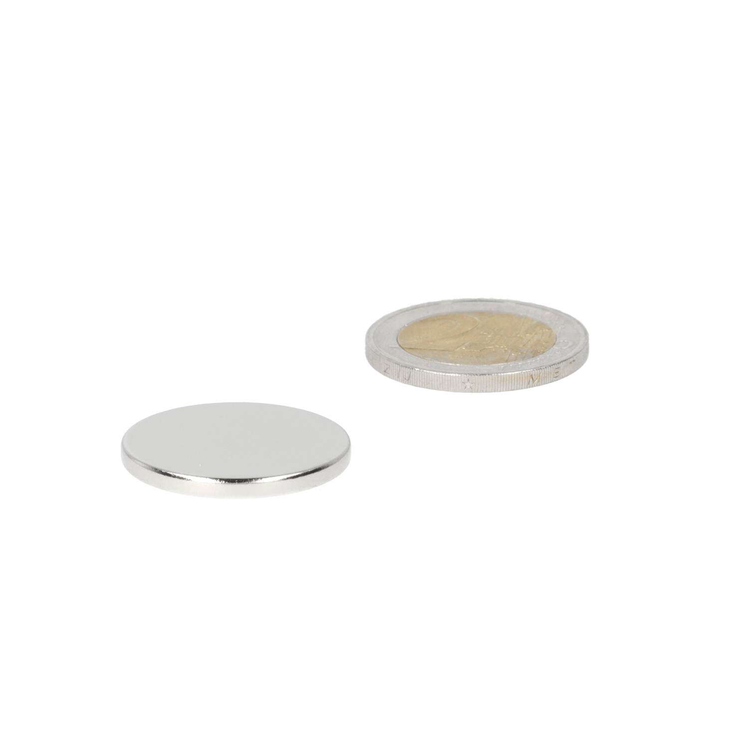 Neodym Scheibenmagnet Ø25 x 2,5 mm, N48, vernickelt (NiCuNi)