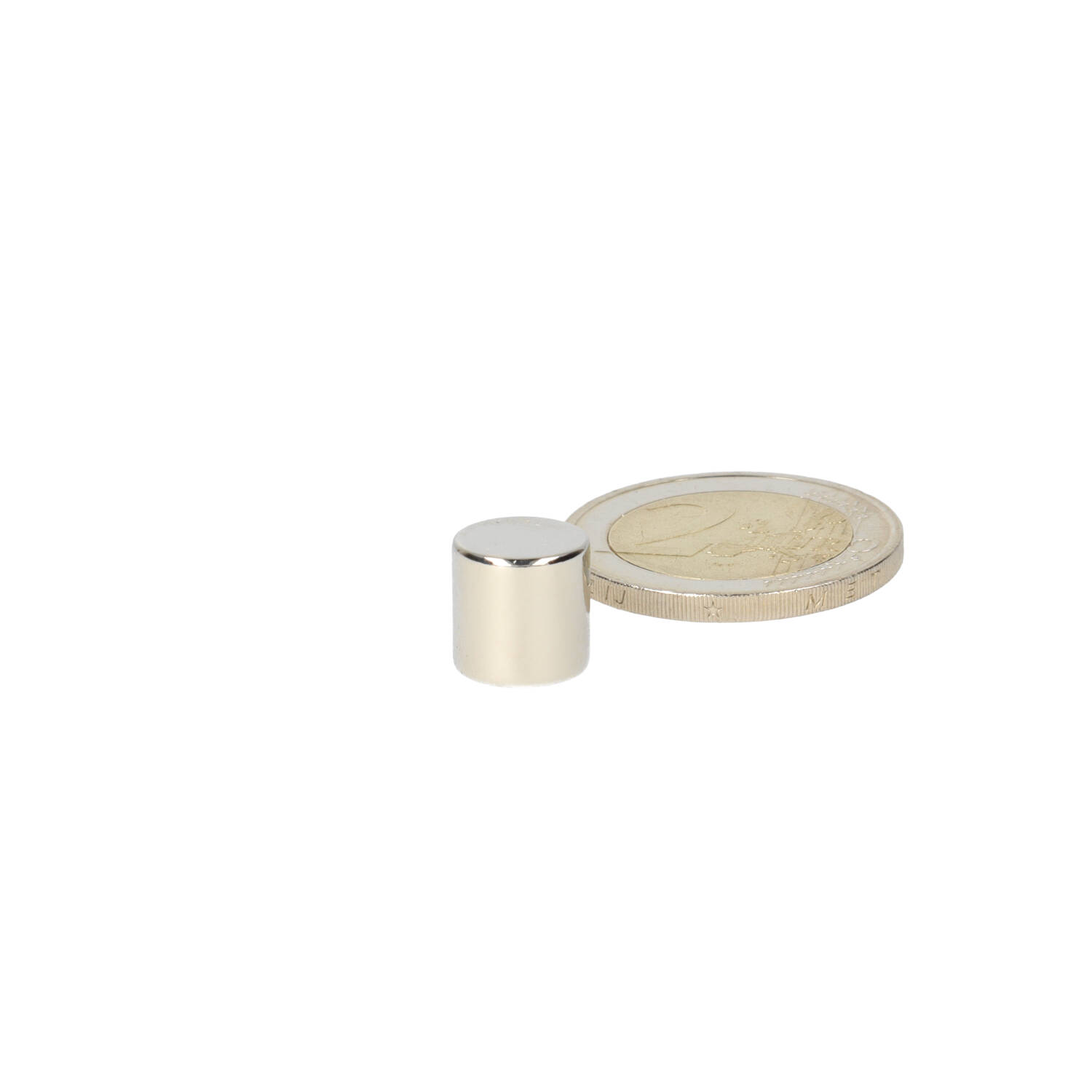 Neodym Scheibenmagnet Ø10 x 10 mm, N48, vernickelt (NiCuNi)