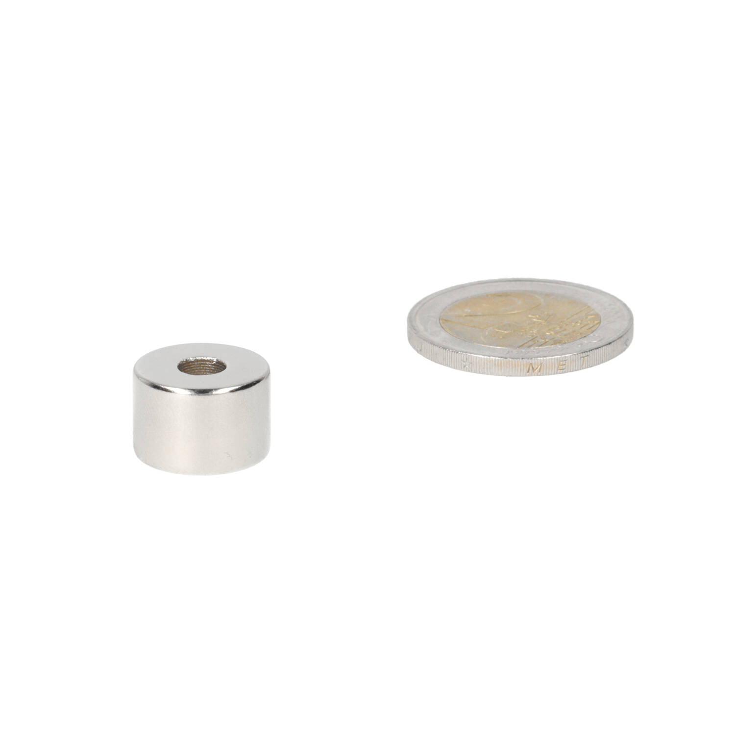 Neodym Ringmagnet 15 x 5,1 x 10 mm, N45, vernickelt (NiCuNi)