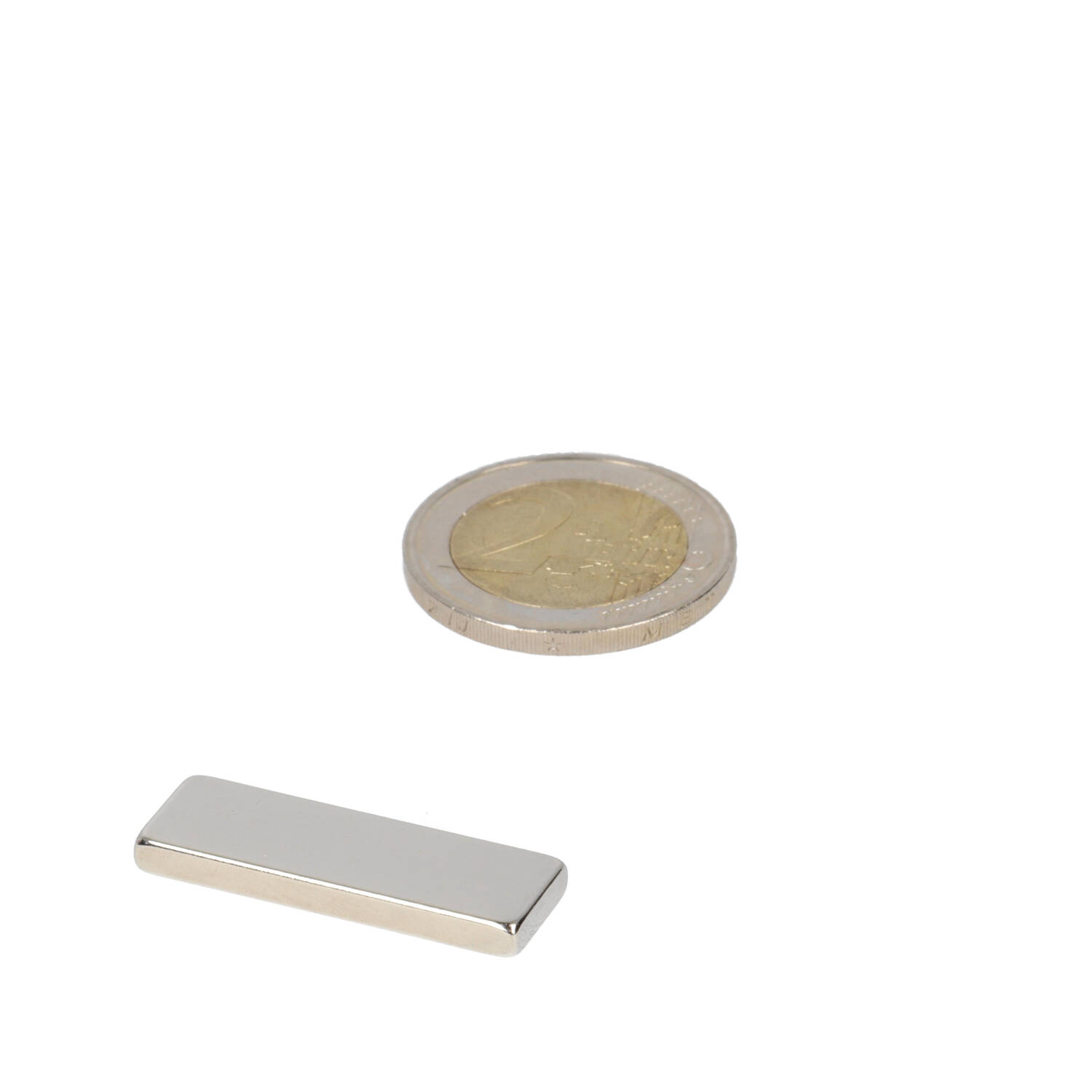 Neodym Quadermagnet, vernickelt 30 x 10 x 3 mm, N35EH