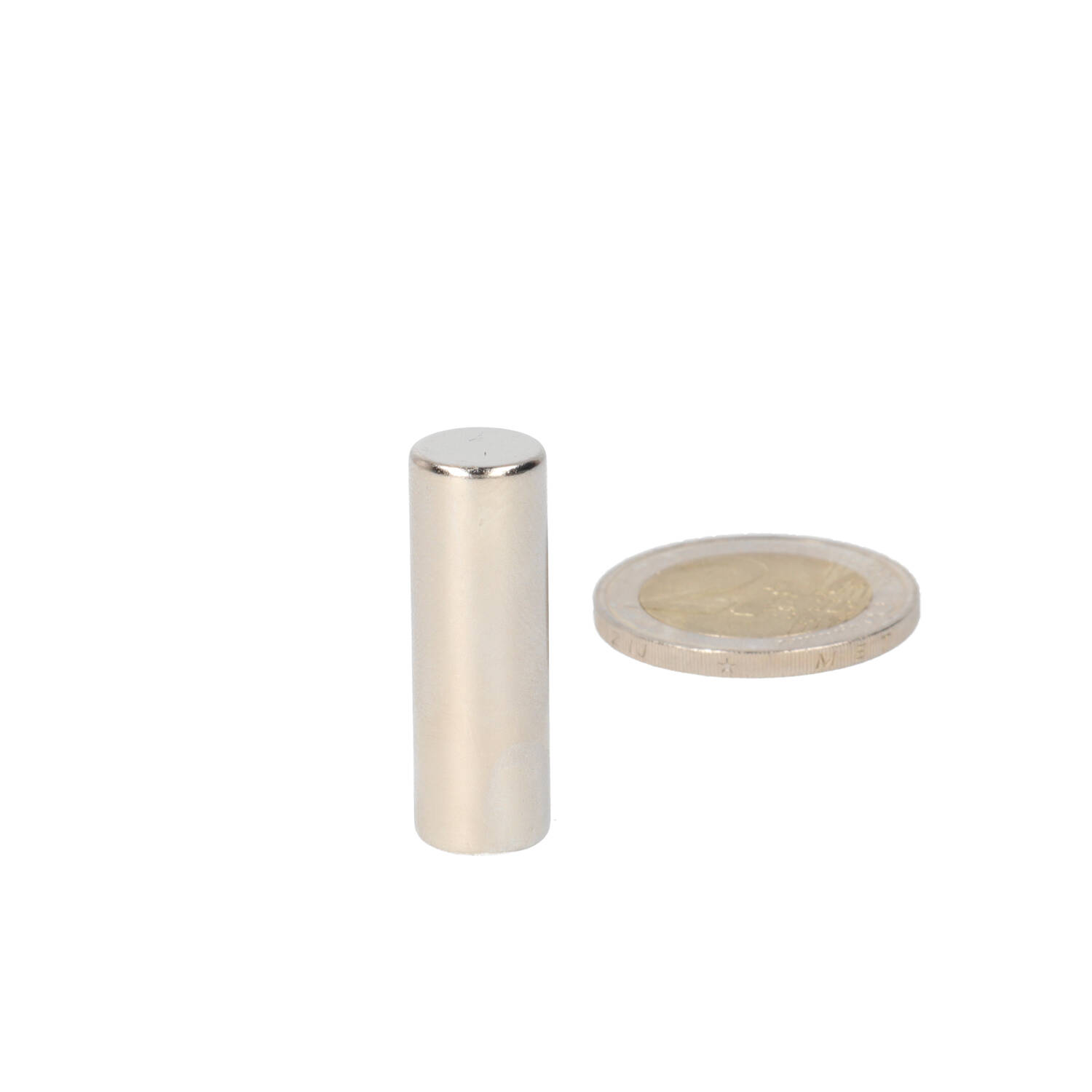 Neodym Stabmagnet Ø10 x 30 mm, N48, vernickelt (NiCuNi)