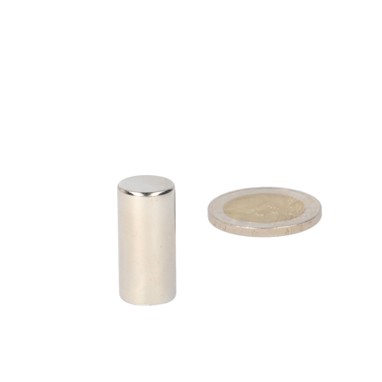 Neodym Stabmagnet Ø12 x 25 mm, N45, vernickelt (NiCuNi)