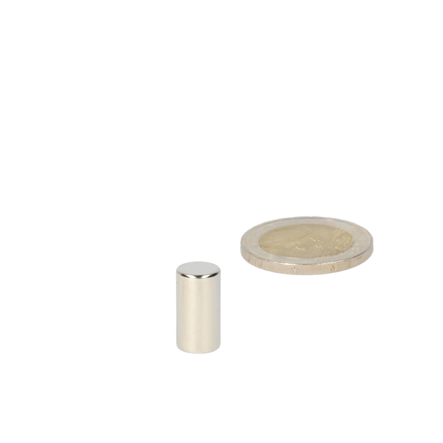 Neodym Stabmagnet Ø8 x 15 mm, N48, vernickelt (NiCuNi)