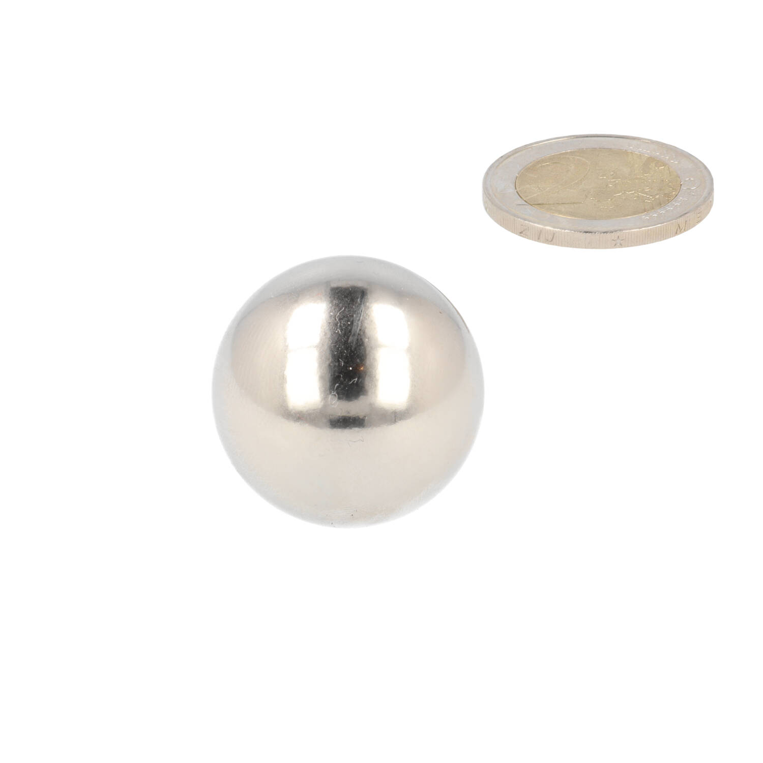 Neodym Kugelmagnet Ø26 mm, N48, vernickelt (NiCuNi)