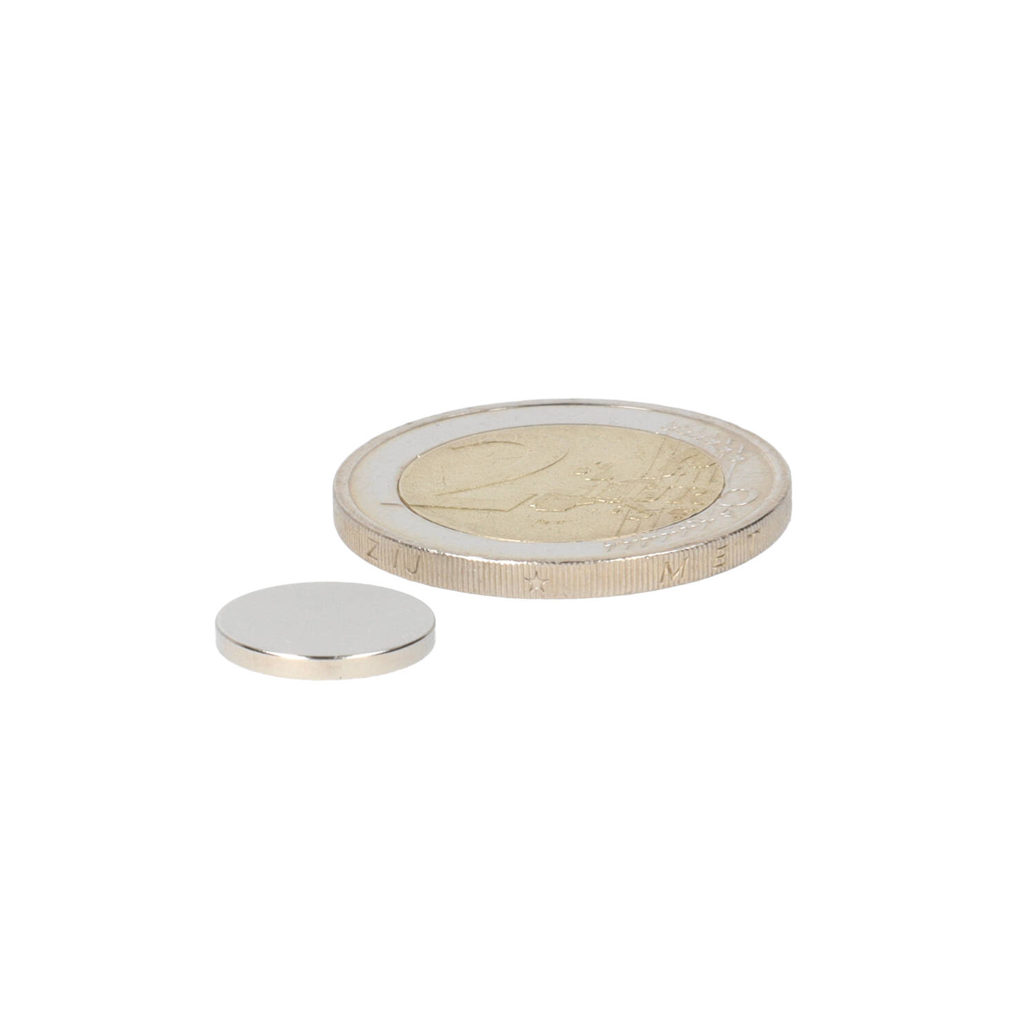 Neodym Scheibenmagnet Ø12 x 1,5 mm, N48, vernickelt (NiCuNi)