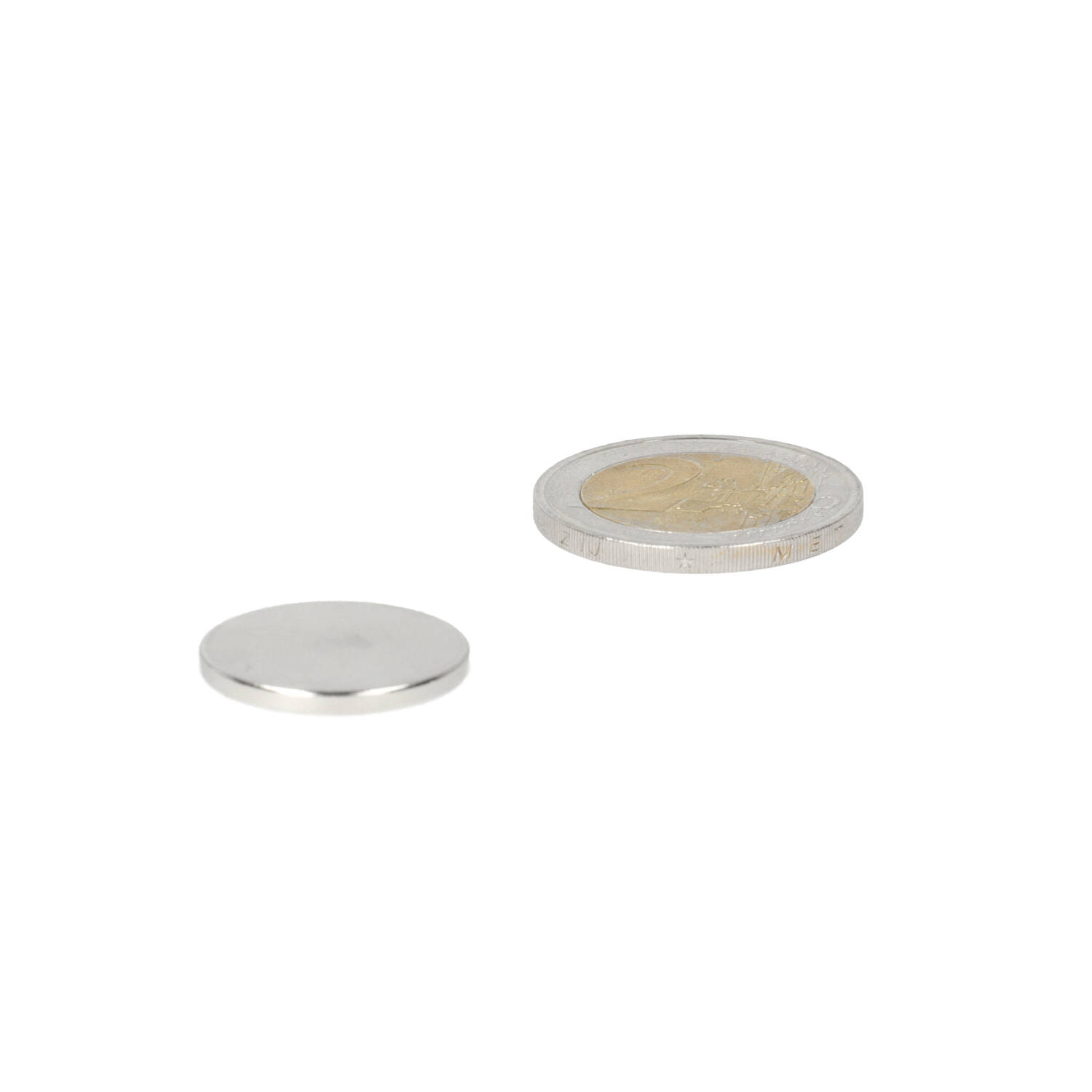 Neodym Scheibenmagnet Ø20 x 2 mm, N48, vernickelt (NiCuNi)