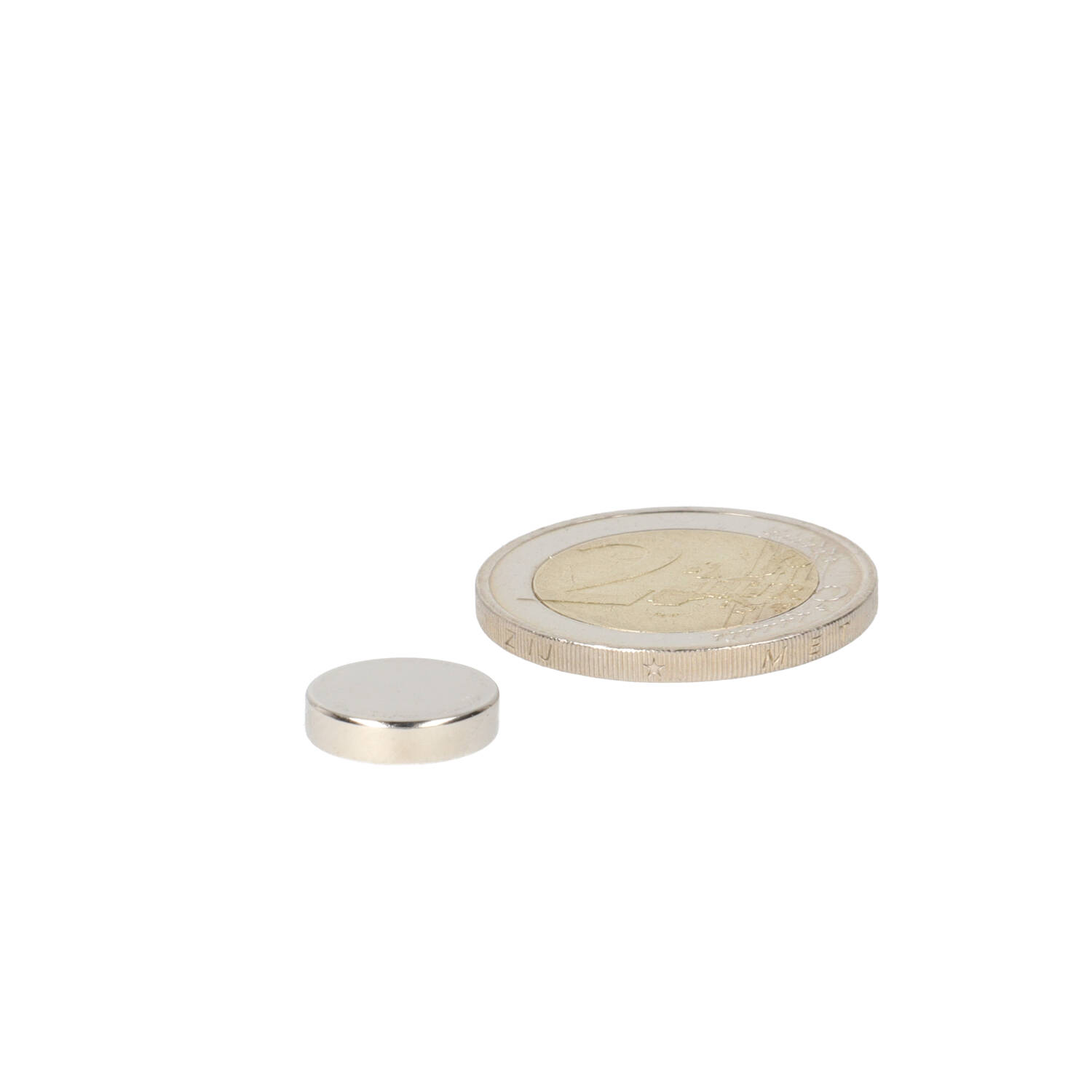 Neodym Scheibenmagnet Ø12 x 3 mm, N48, vernickelt (NiCuNi)
