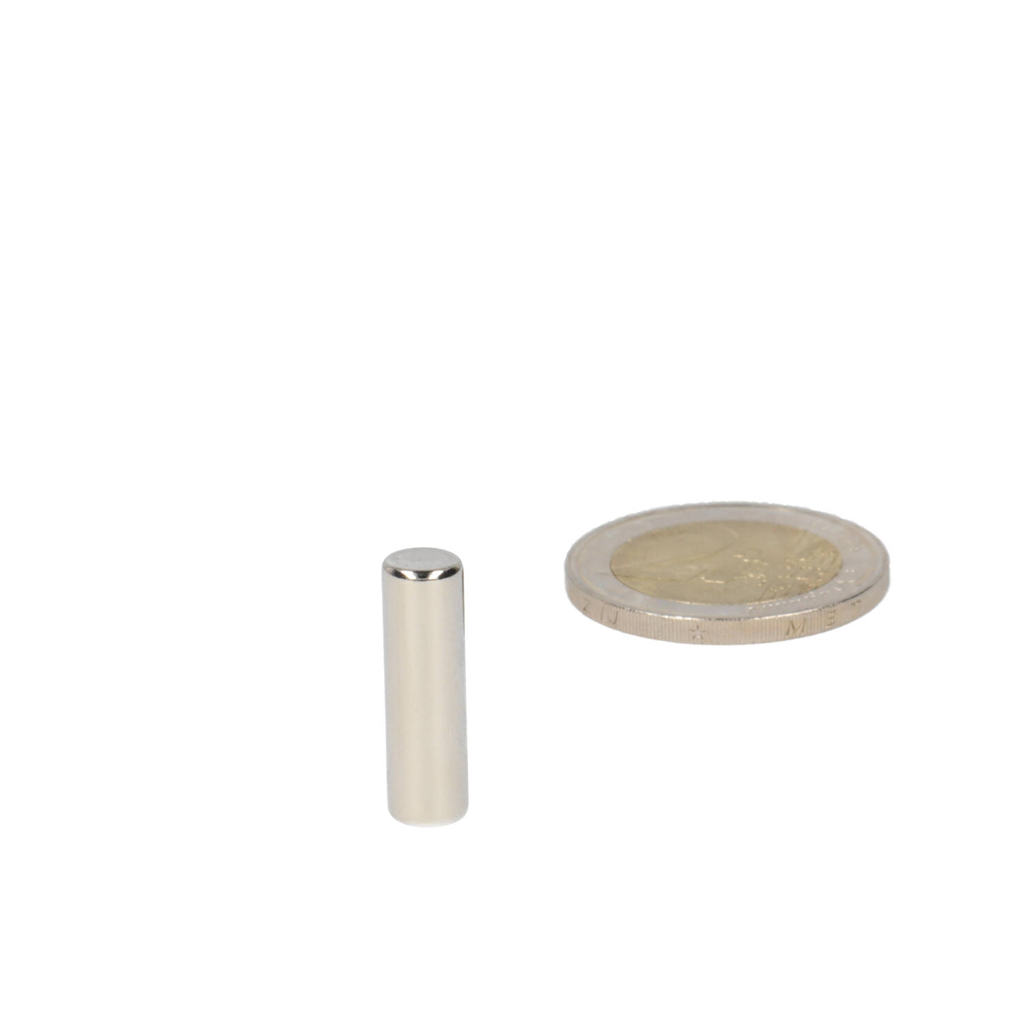 Neodym Stabmagnet Ø6 x 20 mm, N48, vernickelt (NiCuNi)