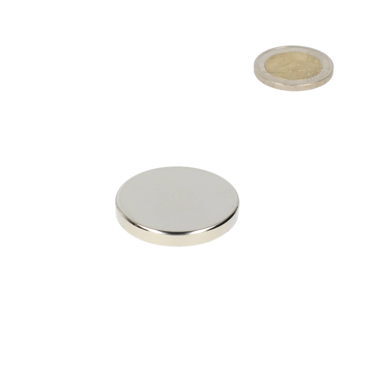 Neodym Scheibenmagnet Ø35 x 5 mm, N48, vernickelt (NiCuNi)