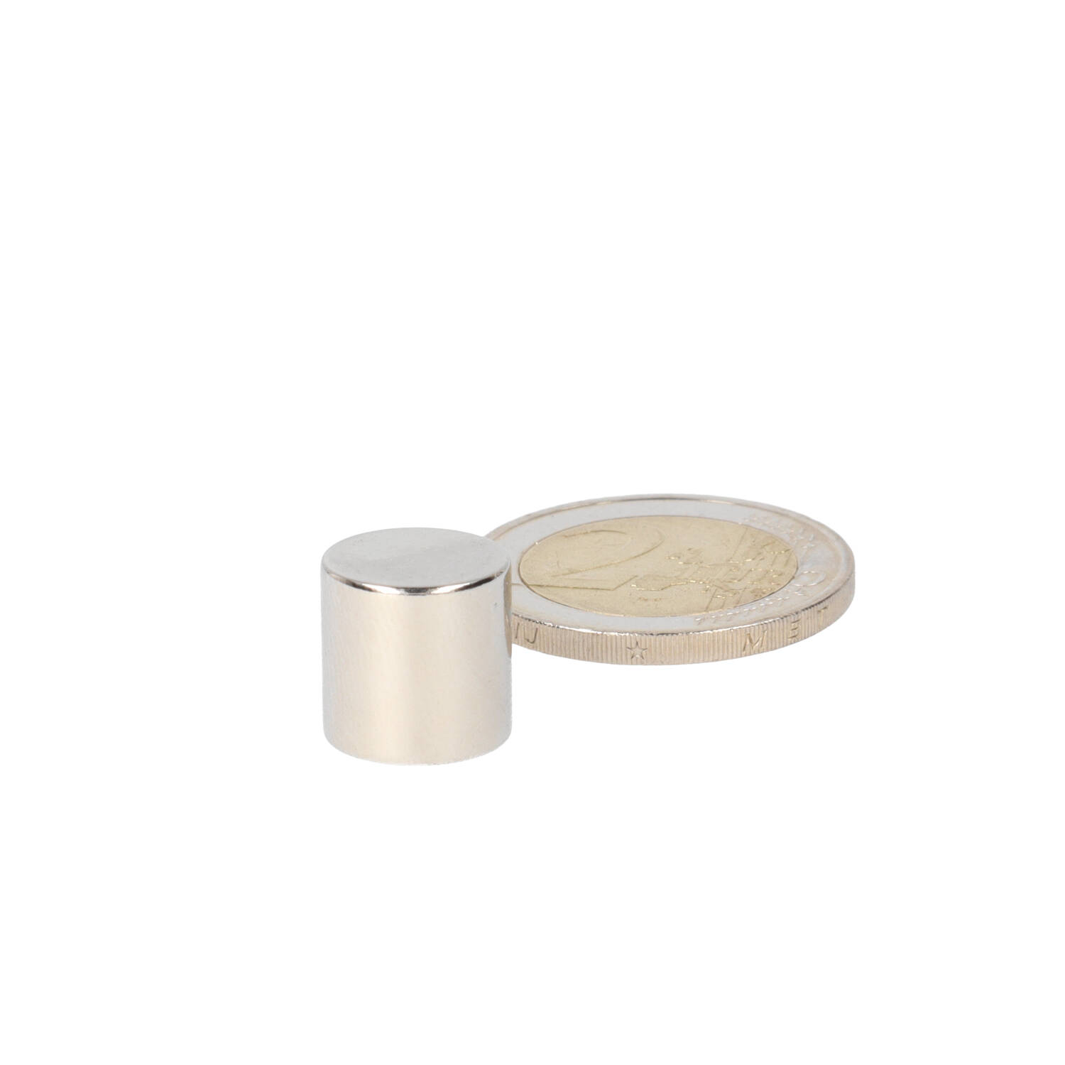 Neodym Scheibenmagnet Ø12 x 12 mm, N48, vernickelt (NiCuNi)